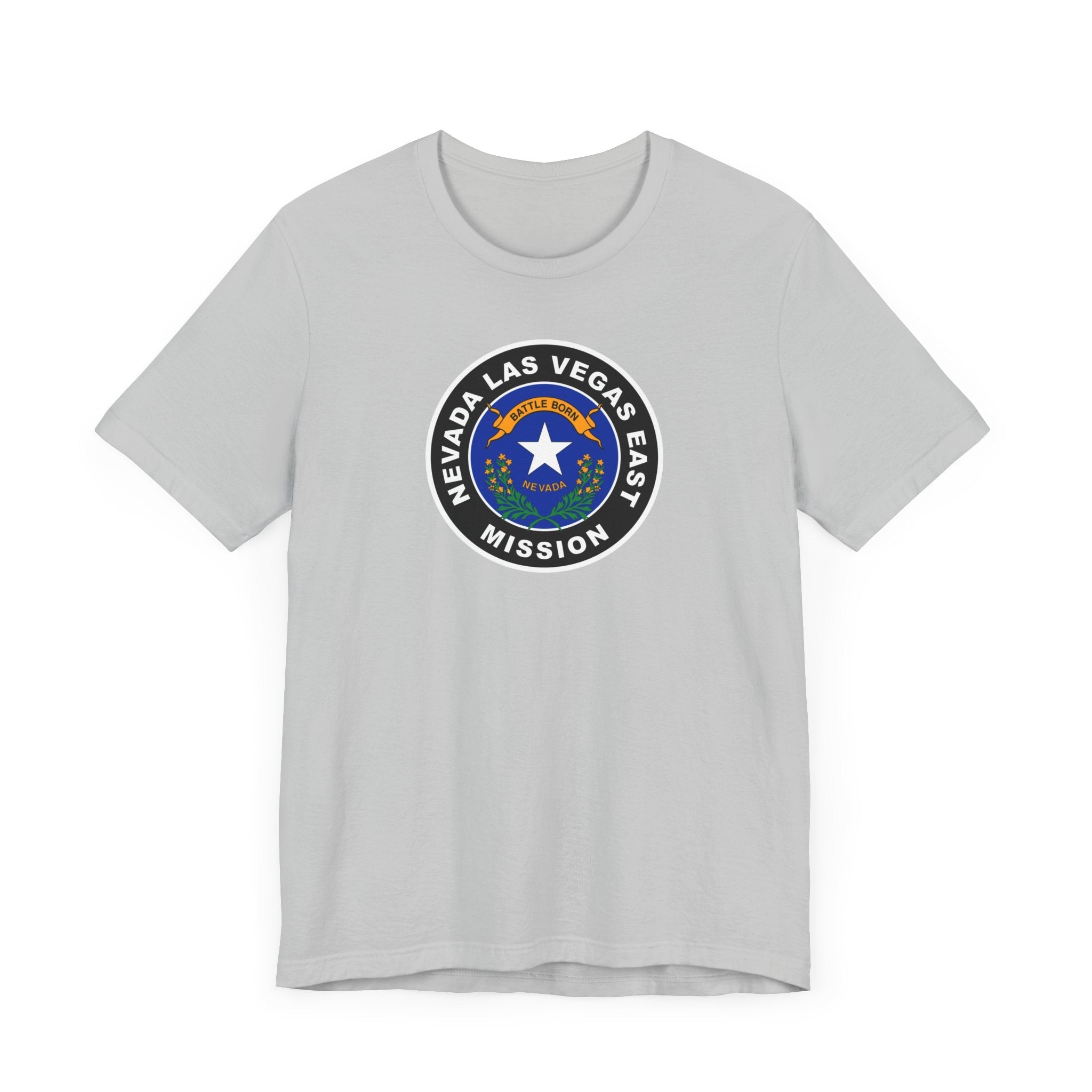 Nevada Las Vegas East Mission State Flag Logo (Black Border) T-shirt - Mission Wishlist - LDS Missionary Gift Store