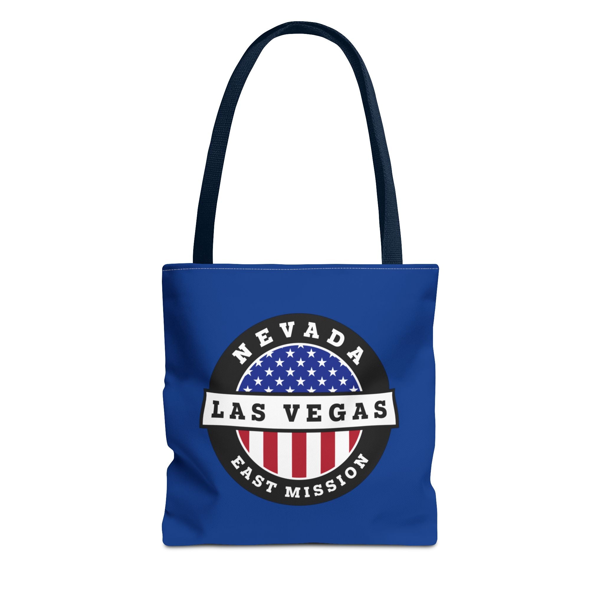 Nevada Las Vegas East Mission USA Flag Logo Tote Bag Blue - Mission Wishlist - LDS Missionary Gift Store