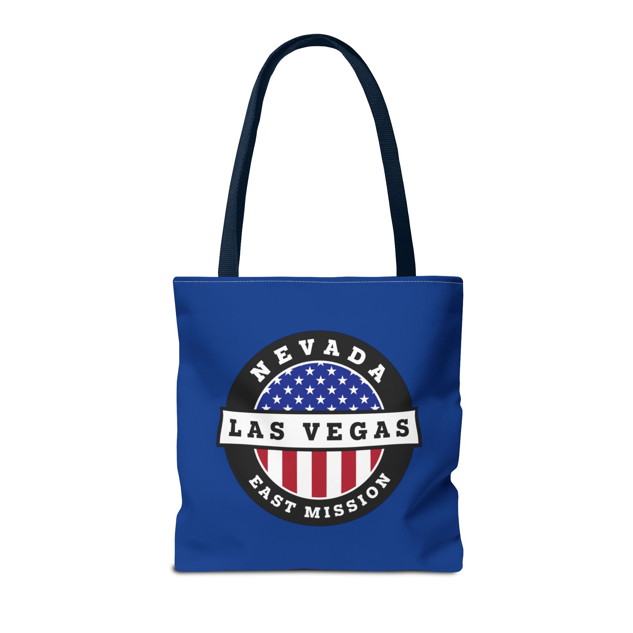 Nevada Las Vegas East Mission USA Flag Logo Tote Bag Blue - Mission Wishlist - LDS Missionary Gift Store