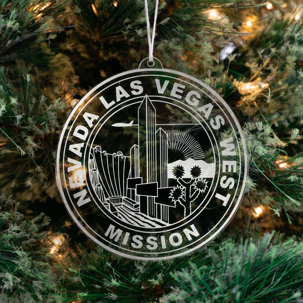 Nevada Las Vegas West Mission Christmas Ornament - Latter-Day Saint LDS Missionary Gift - Book of Mormon