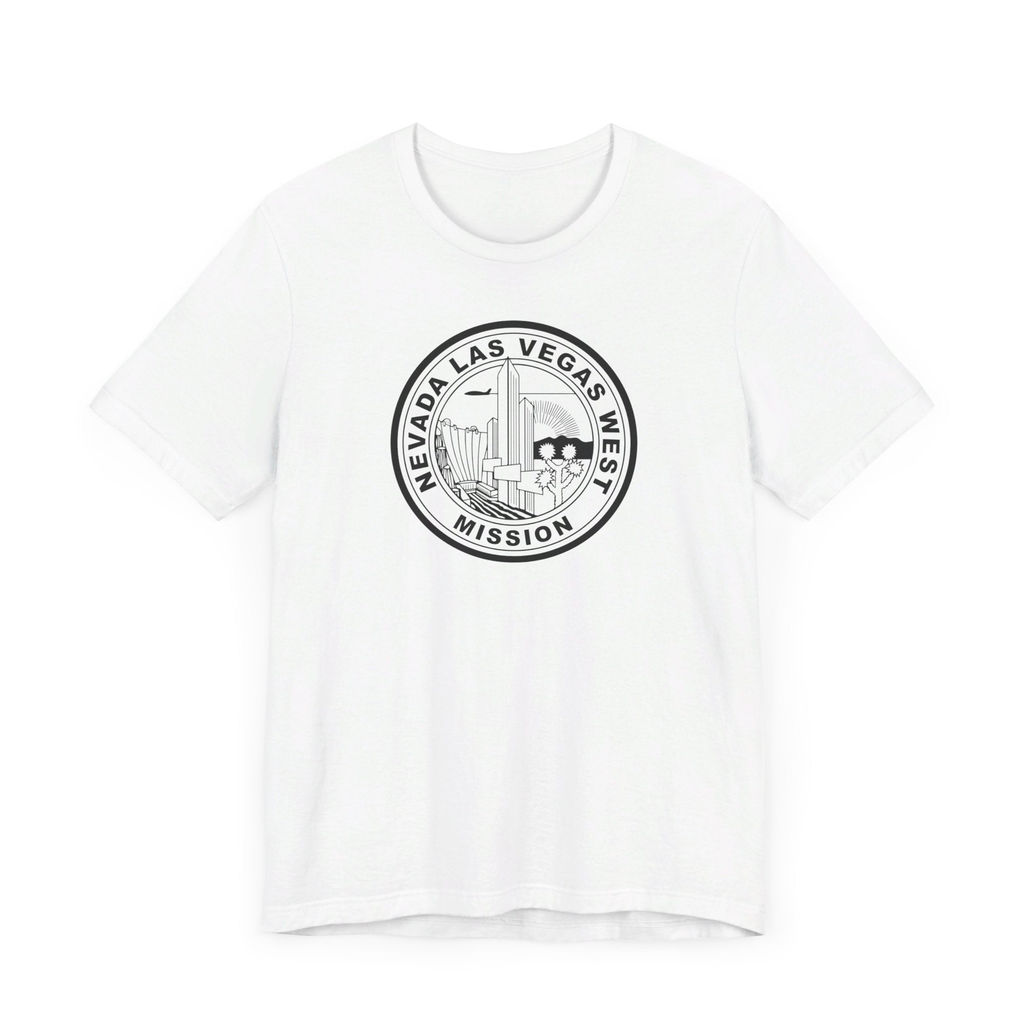 Nevada Las Vegas West Mission Circular Monochrome Logo T-Shirt - Mission Wishlist - LDS Missionary Gift Store