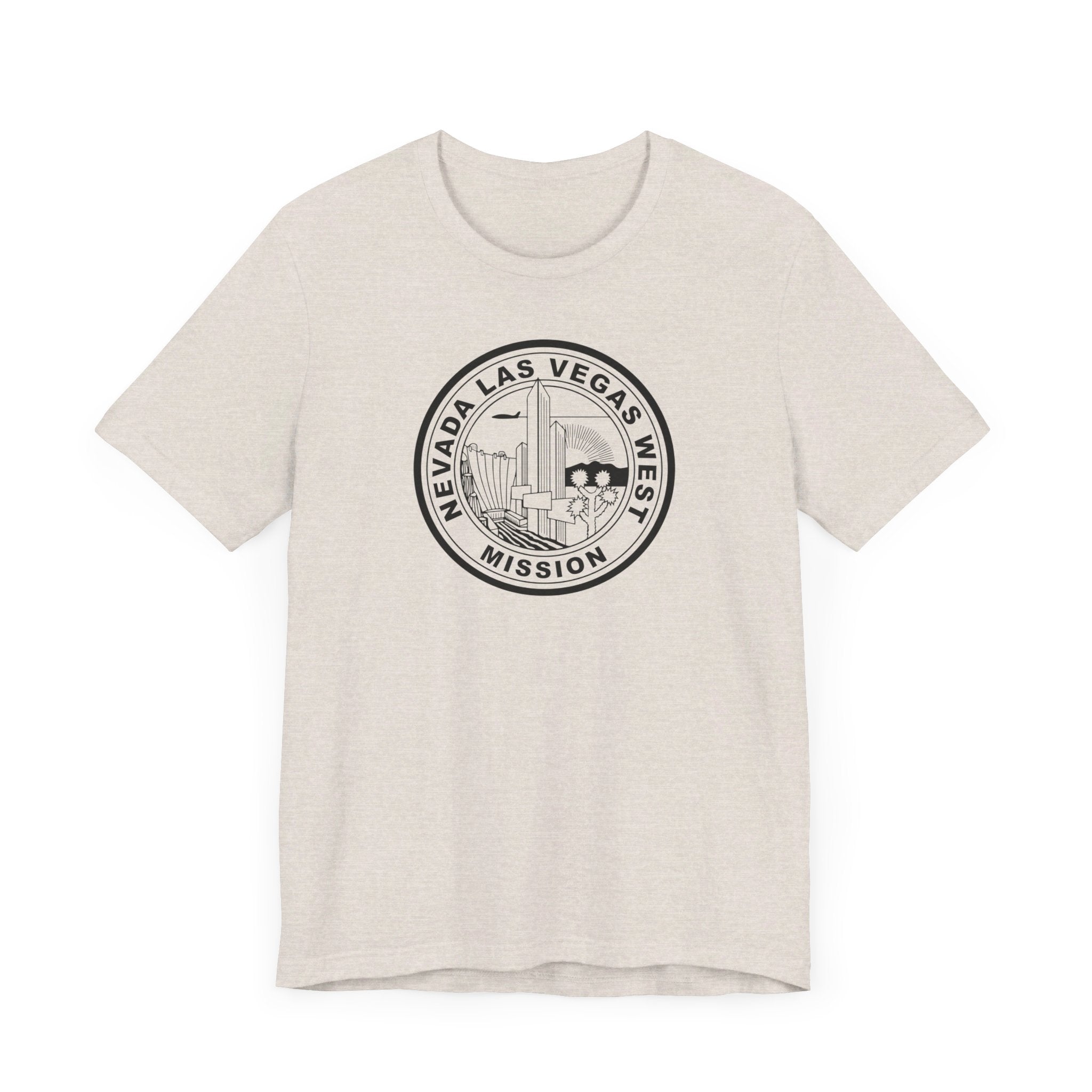Nevada Las Vegas West Mission Circular Monochrome Logo T-Shirt - Mission Wishlist - LDS Missionary Gift Store