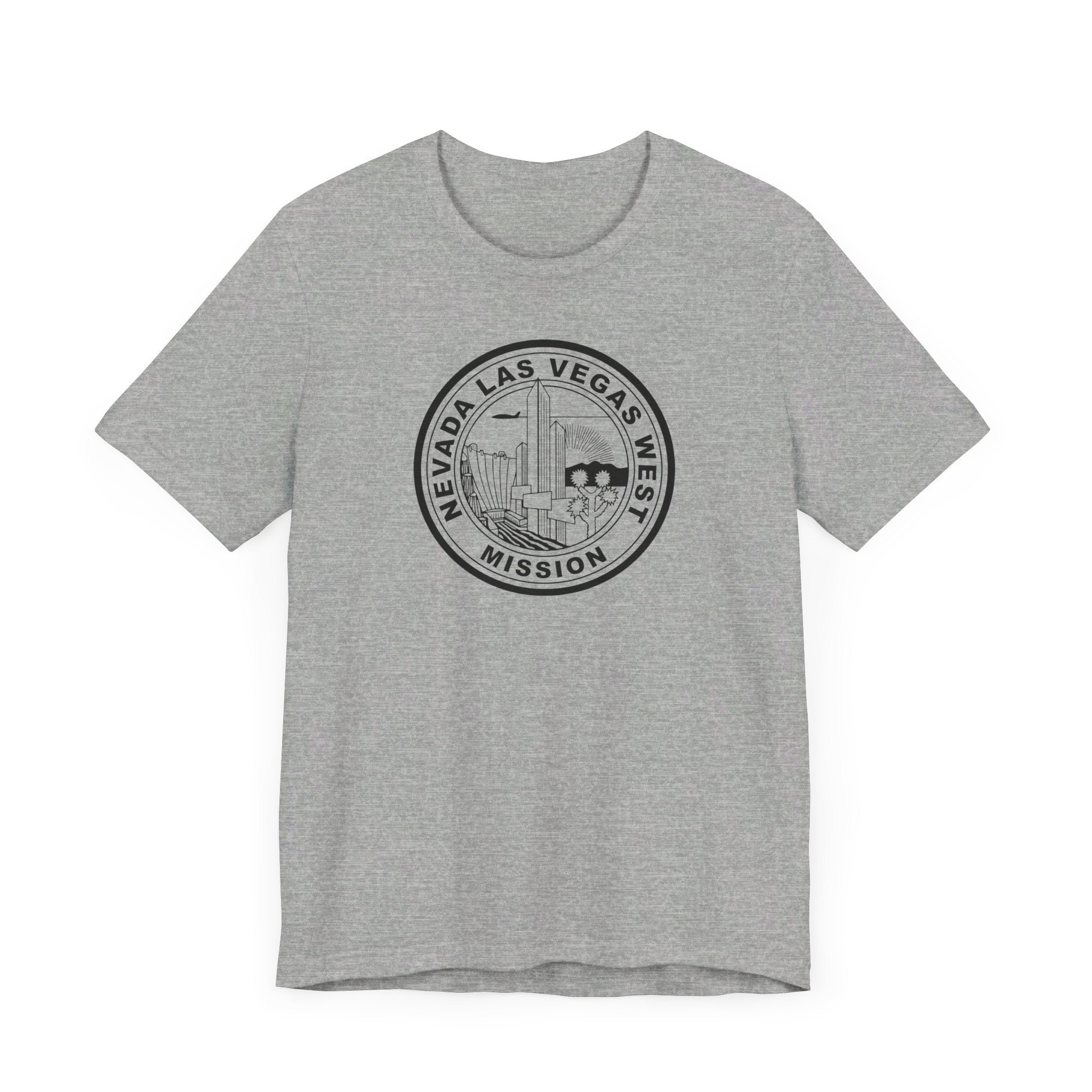 Nevada Las Vegas West Mission Circular Monochrome Logo T-Shirt - Mission Wishlist - LDS Missionary Gift Store