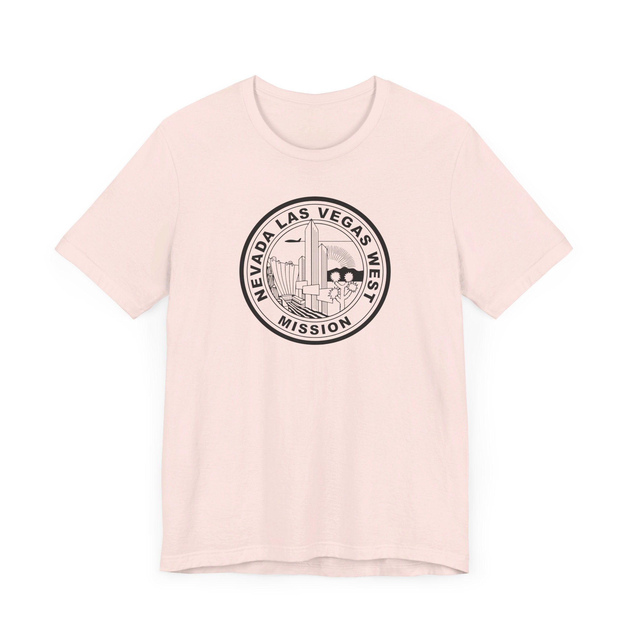 Nevada Las Vegas West Mission Circular Monochrome Logo T-Shirt - Mission Wishlist - LDS Missionary Gift Store