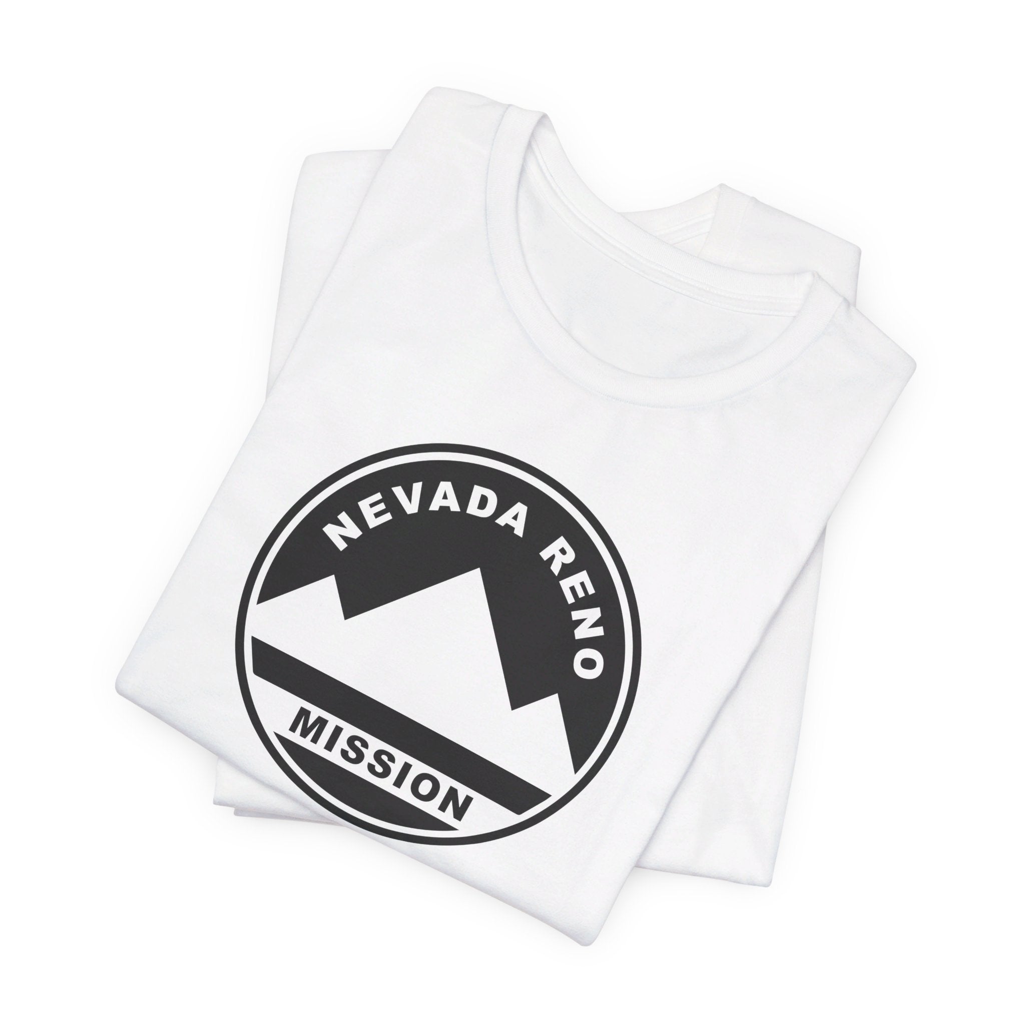 Nevada Reno Mission Circular Monochrome Logo T-Shirt - Latter-Day Saint LDS Missionary Gift - Book of Mormon