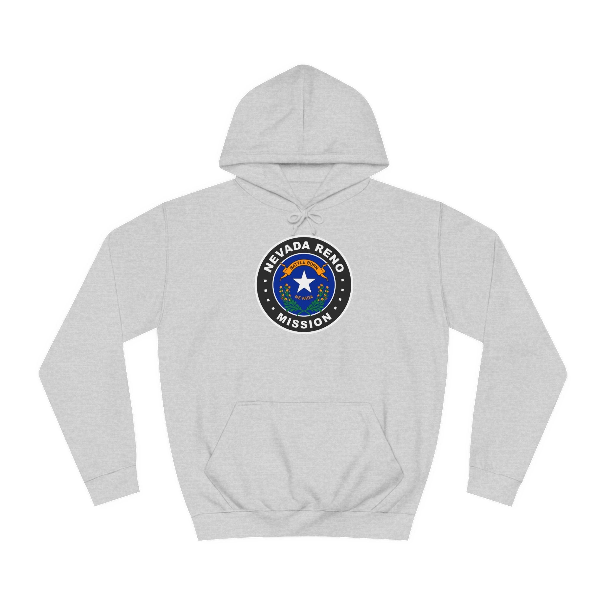 Nevada Reno Mission State Flag Logo (Black Border) College Hoodie - Mission Wishlist - LDS Missionary Gift Store