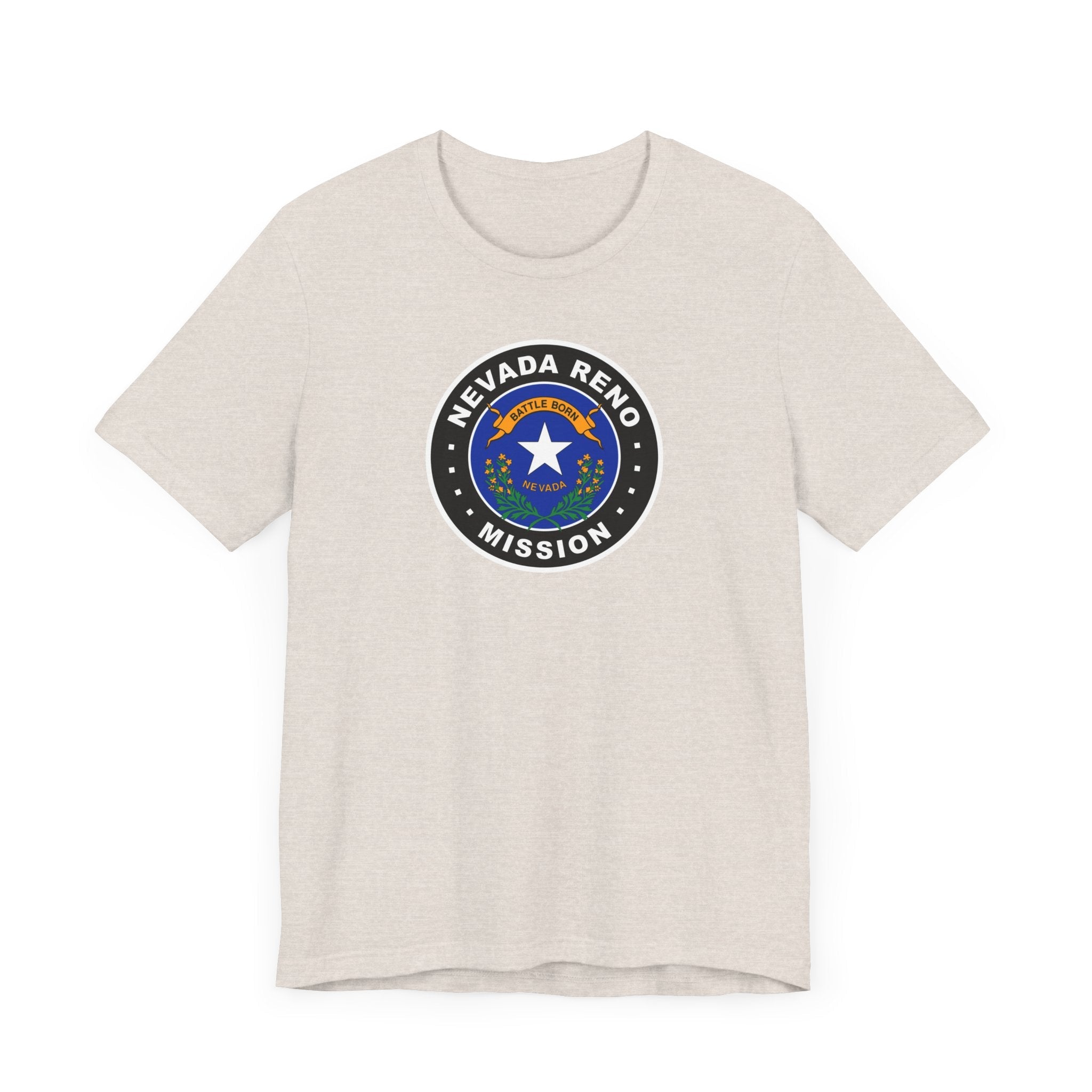 Nevada Reno Mission State Flag Logo (Black Border) T-shirt - Latter-Day Saint LDS Missionary Gift - Book of Mormon