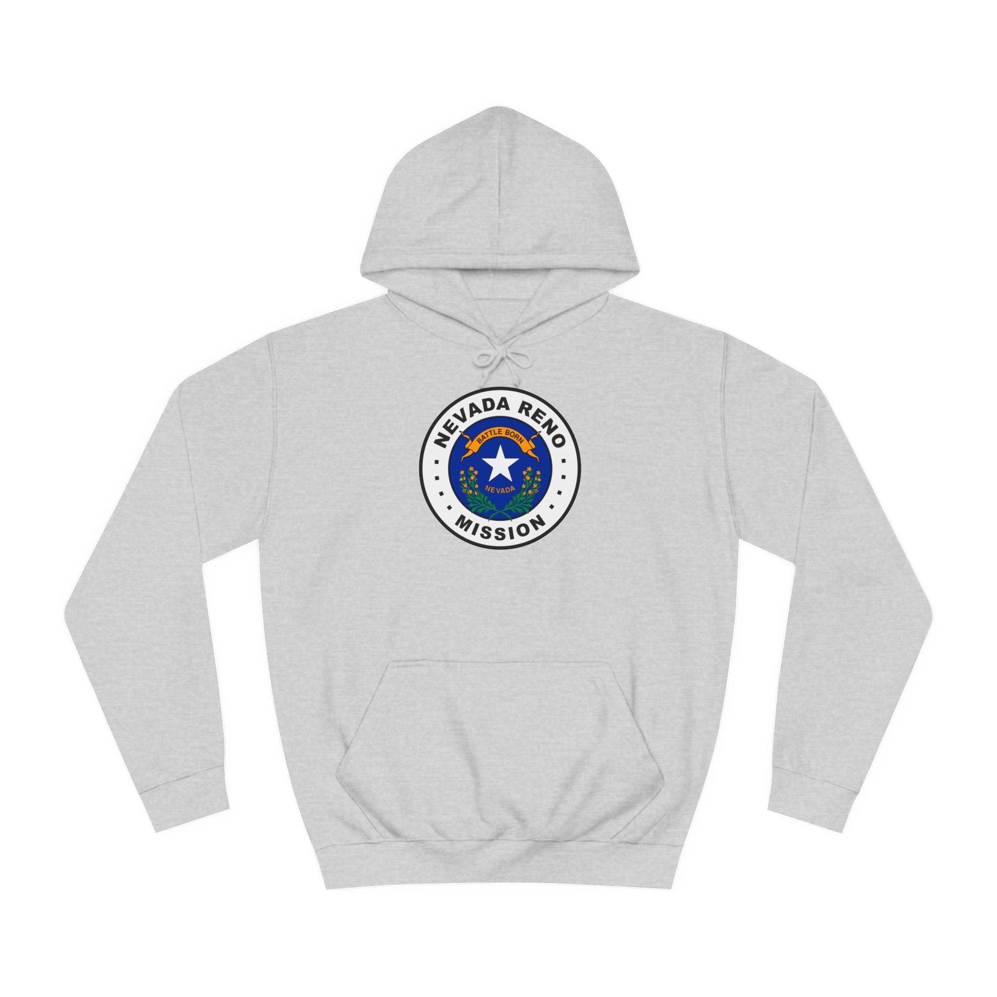 Nevada Reno Mission State Flag Logo (White Border) College Hoodie - Mission Wishlist - LDS Missionary Gift Store