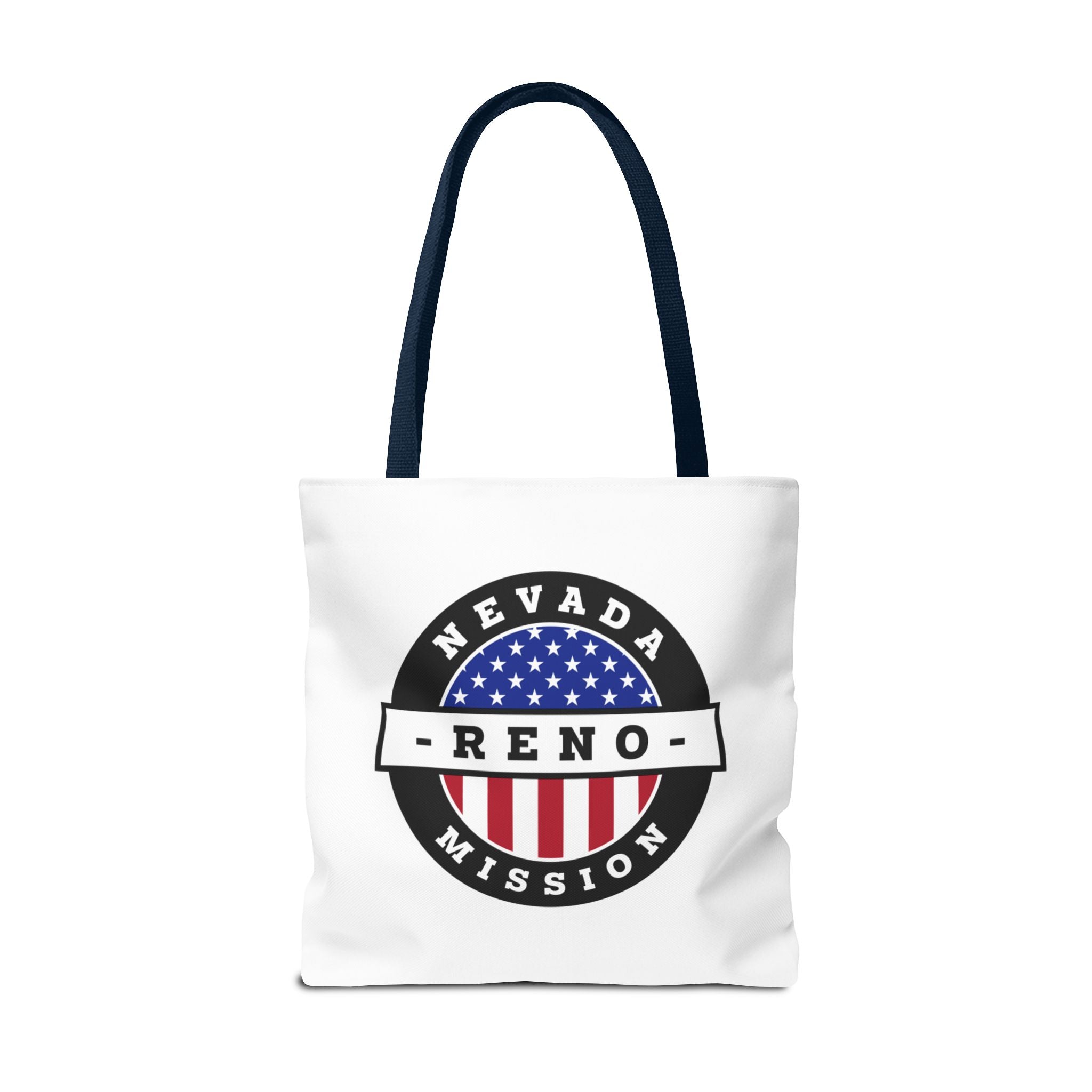 Nevada Reno Mission USA Flag Logo Tote Bag White - Mission Wishlist - LDS Missionary Gift Store