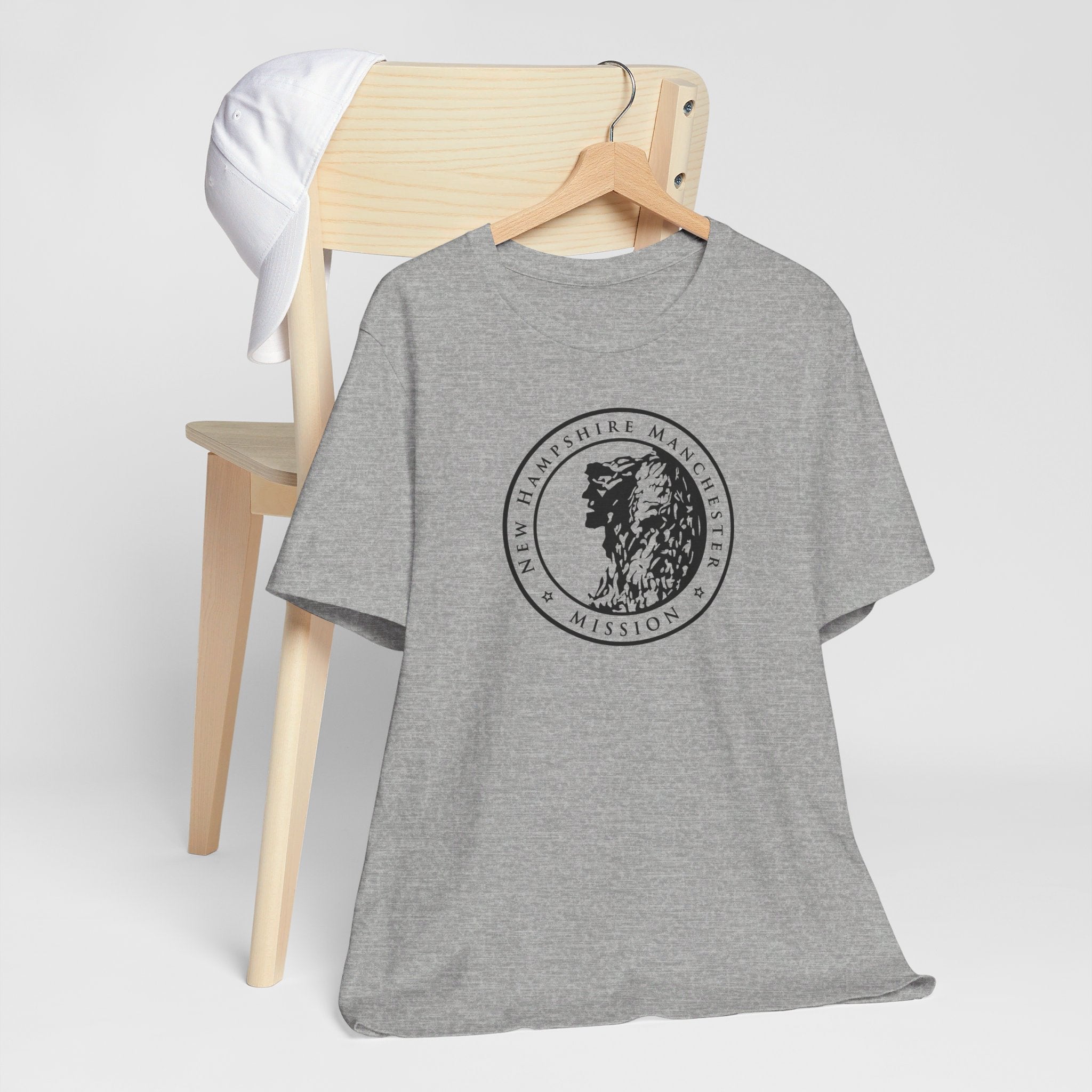New Hampshire Manchester Mission Circular Monochrome Logo T-Shirt - Mission Wishlist - LDS Missionary Gift Store