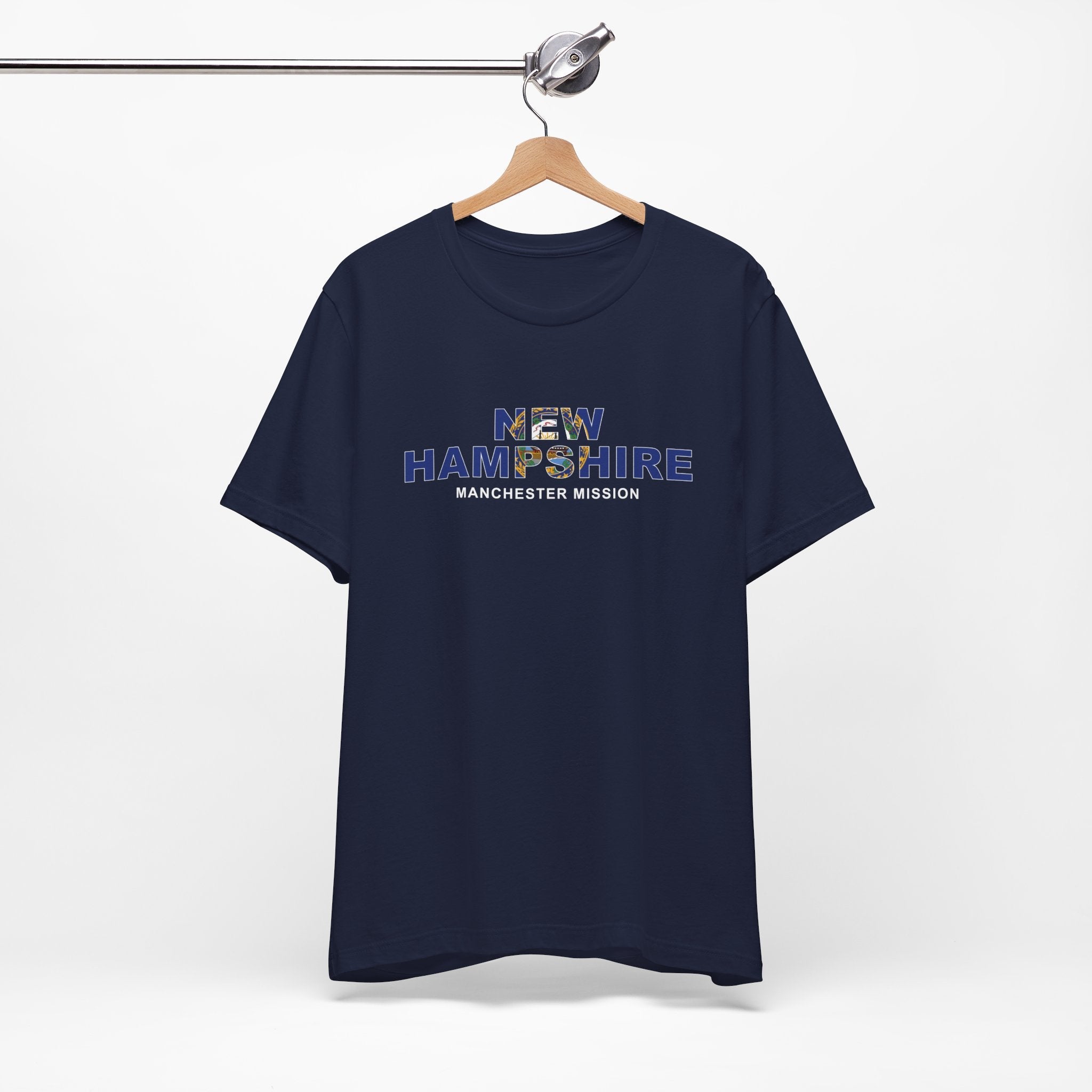 New Hampshire Manchester Mission Flag Title T-shirt - Mission Wishlist - LDS Missionary Gift Store