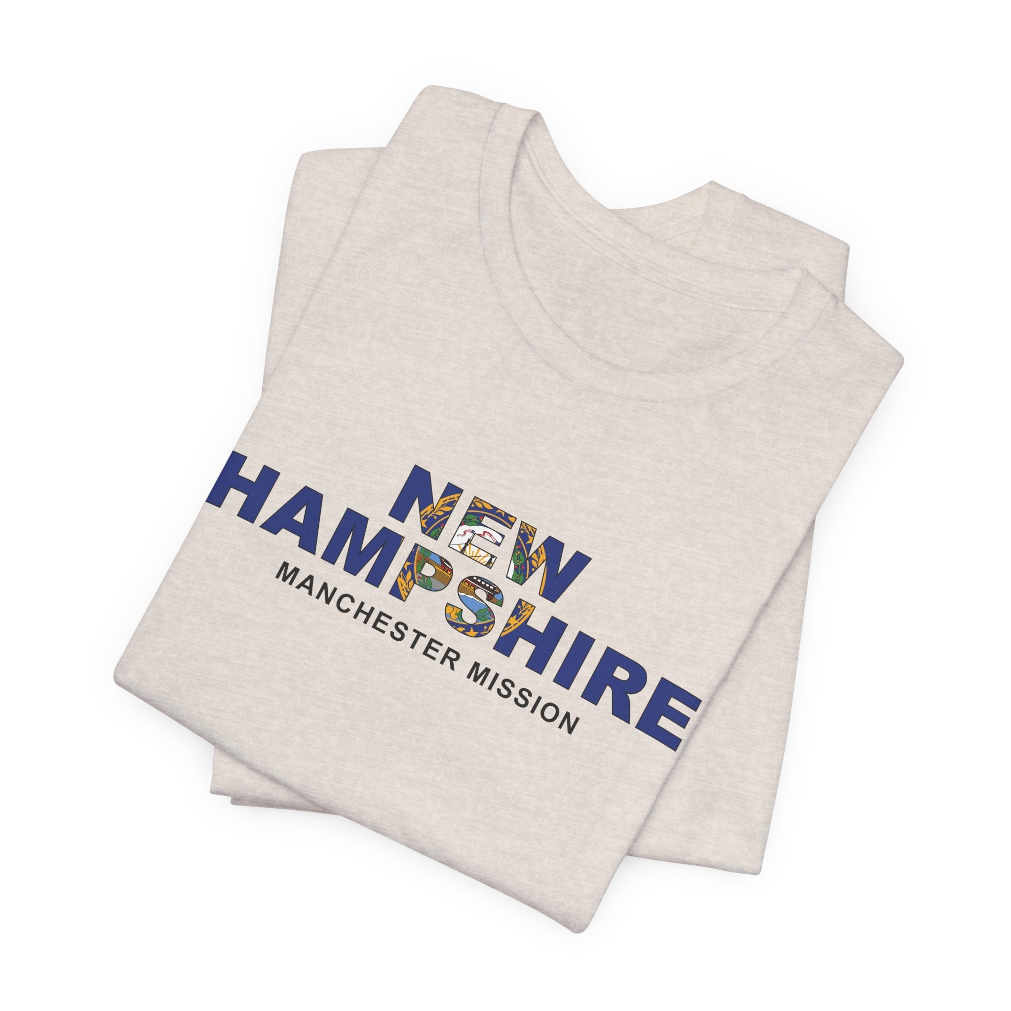 New Hampshire Manchester Mission Flag Title T-shirt - Mission Wishlist - LDS Missionary Gift Store