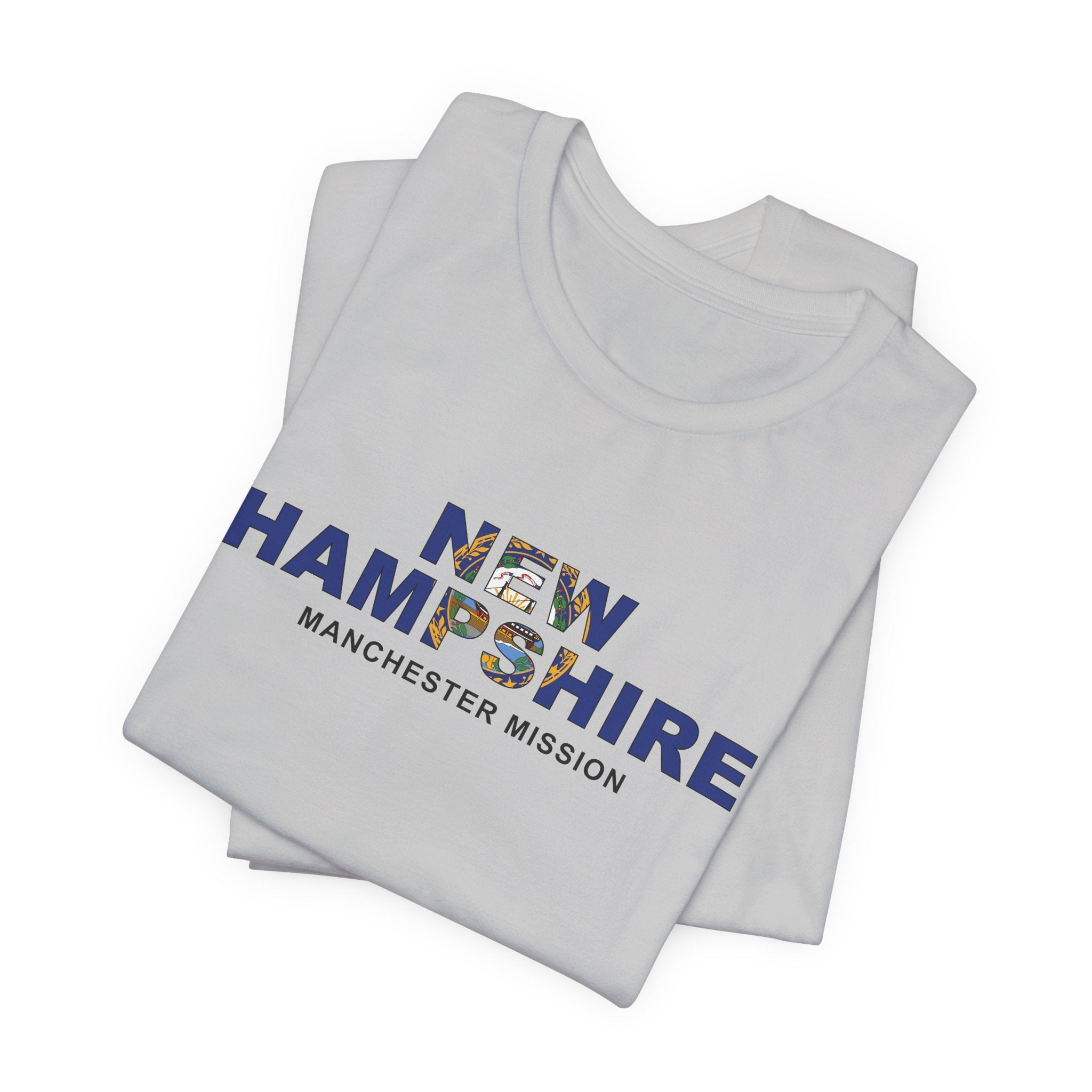 New Hampshire Manchester Mission Flag Title T-shirt - Mission Wishlist - LDS Missionary Gift Store