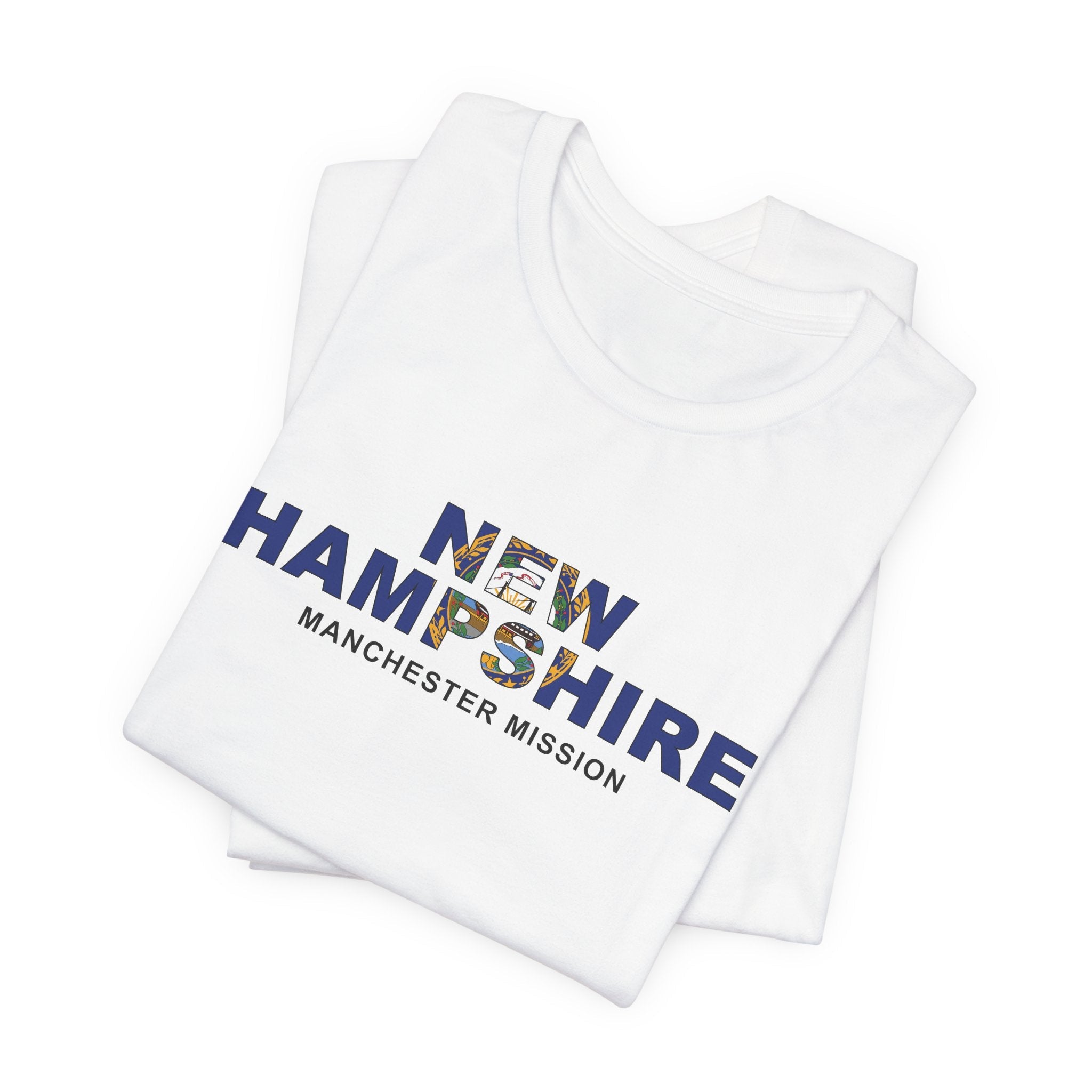 New Hampshire Manchester Mission Flag Title T-shirt - Mission Wishlist - LDS Missionary Gift Store
