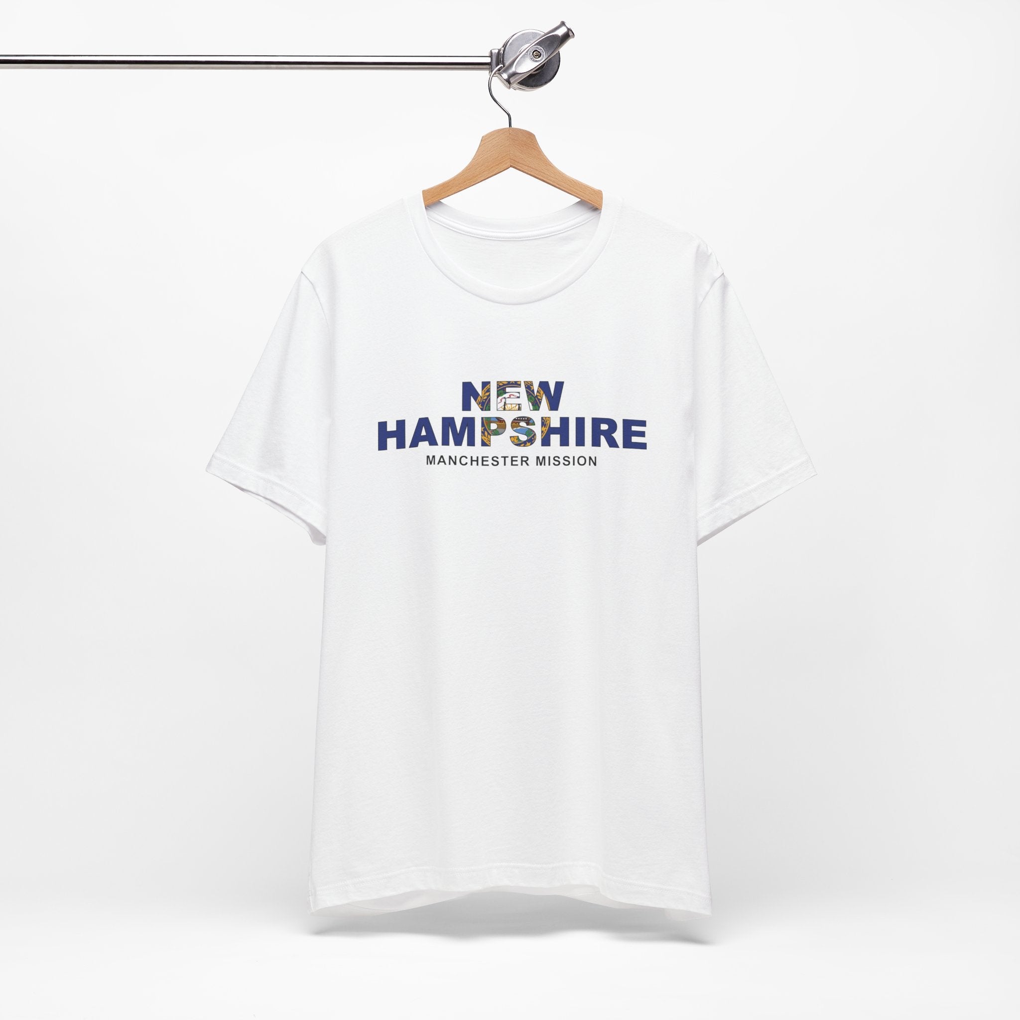 New Hampshire Manchester Mission Flag Title T-shirt - Mission Wishlist - LDS Missionary Gift Store