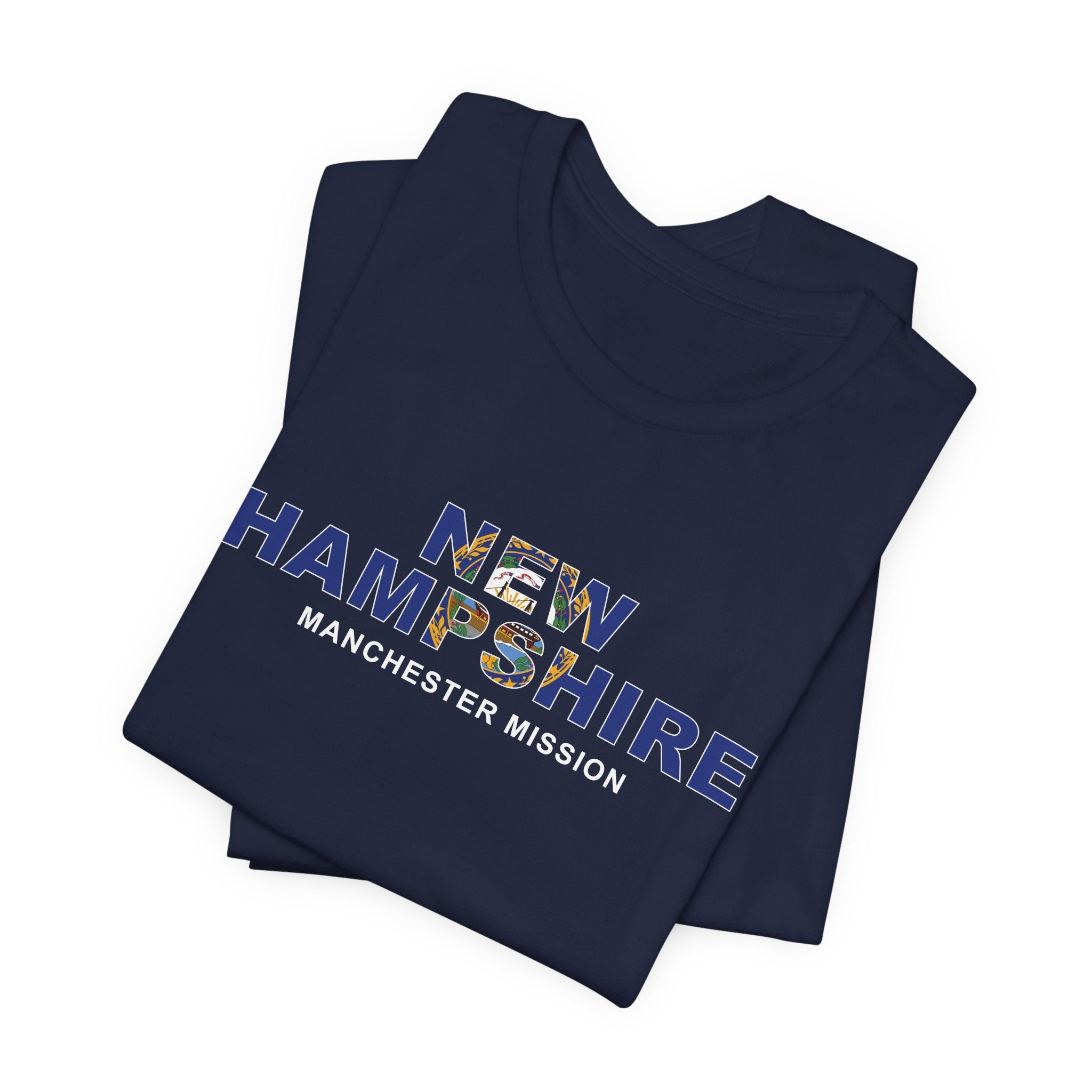 New Hampshire Manchester Mission Flag Title T-shirt - Mission Wishlist - LDS Missionary Gift Store