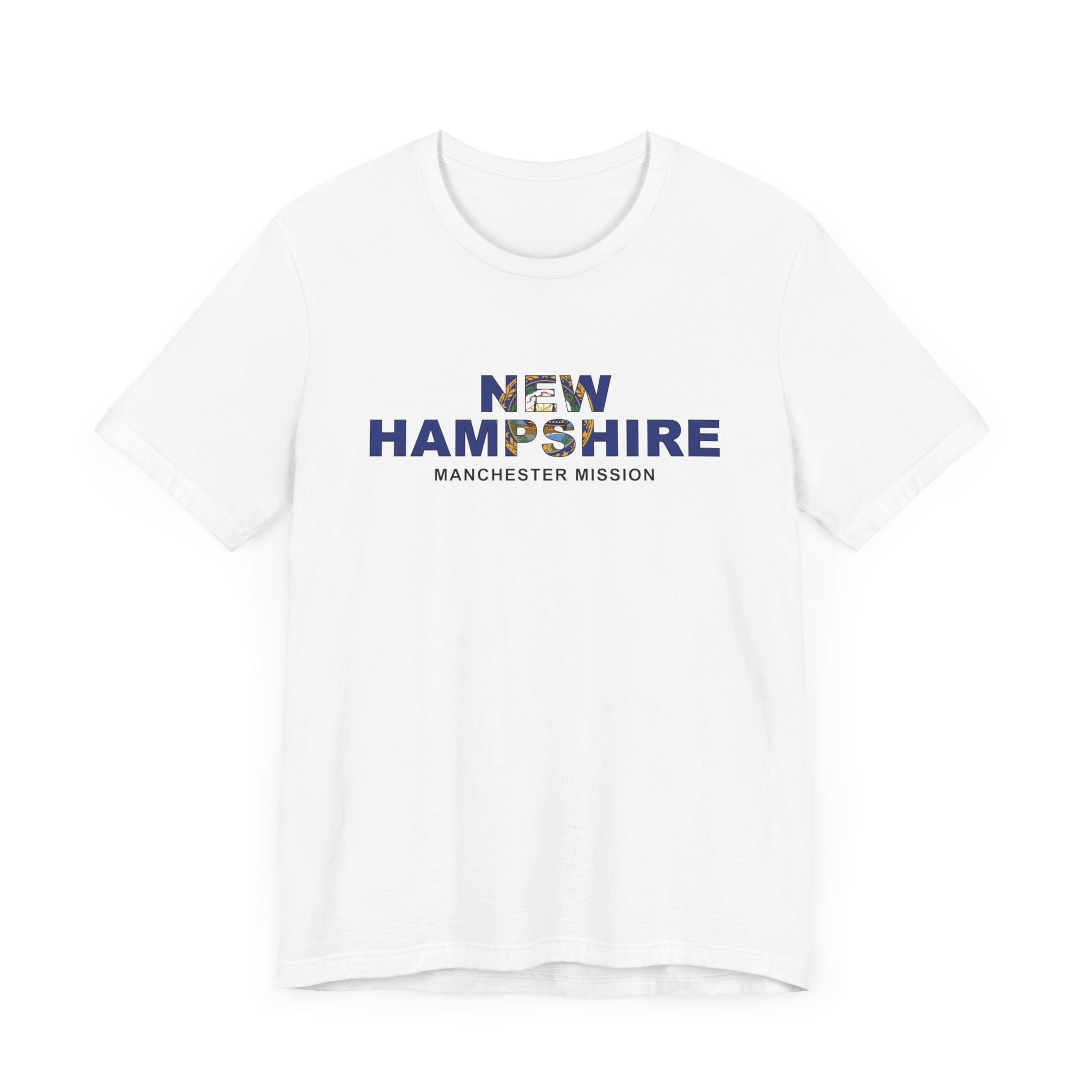 New Hampshire Manchester Mission Flag Title T-shirt - Mission Wishlist - LDS Missionary Gift Store