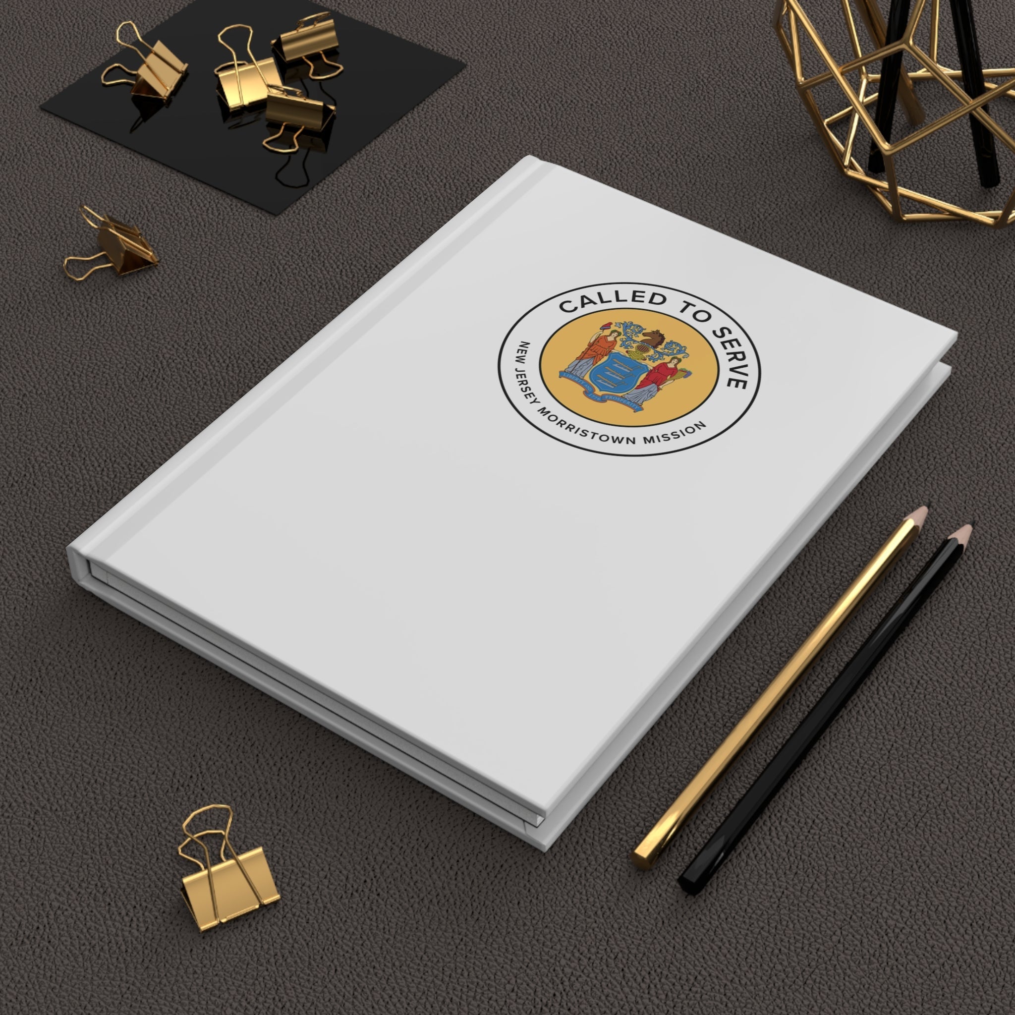 New Jersey Morristown Mission Circle Flag Called to Serve White Hardcover Journal Matte - Mission Wishlist - LDS Missionary Gift Store