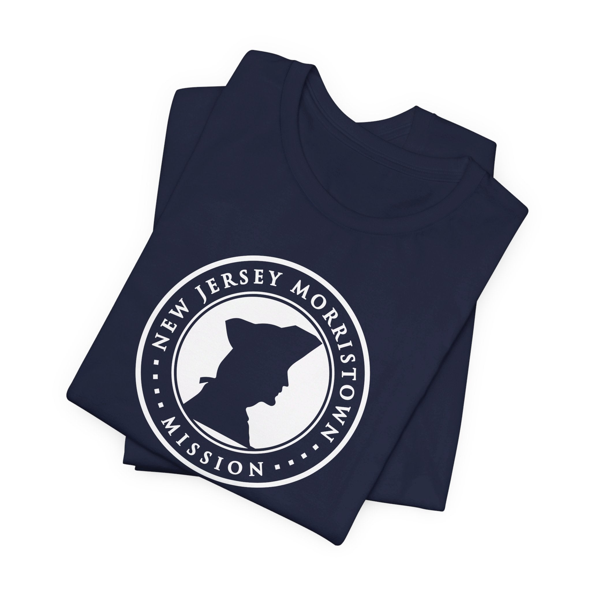 New Jersey Morristown Mission Circular Monochrome Logo T-Shirt - Latter-Day Saint LDS Missionary Gift - Book of Mormon