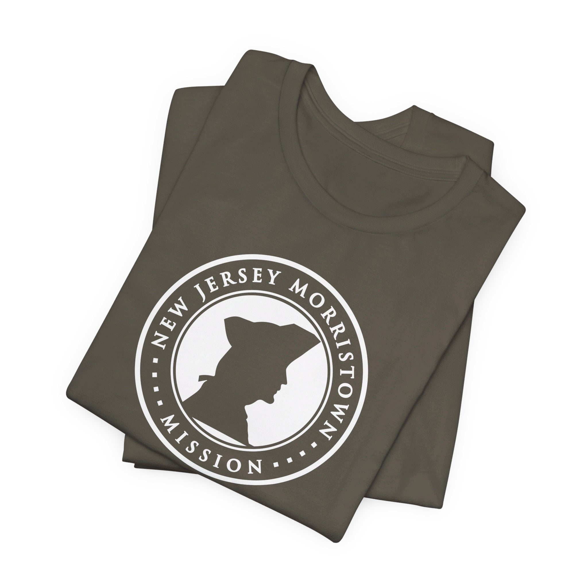 New Jersey Morristown Mission Circular Monochrome Logo T-Shirt - Latter-Day Saint LDS Missionary Gift - Book of Mormon