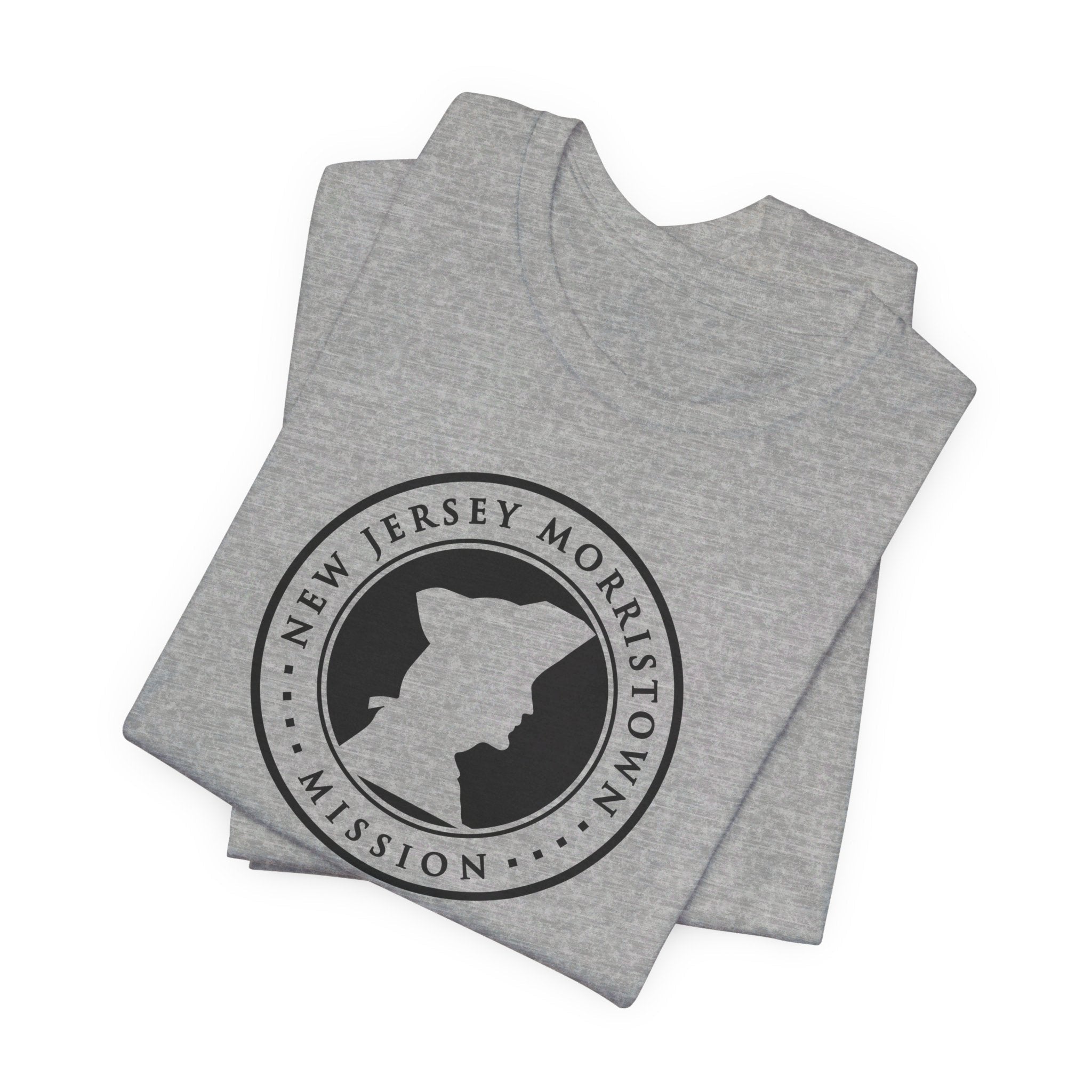 New Jersey Morristown Mission Circular Monochrome Logo T-Shirt - Latter-Day Saint LDS Missionary Gift - Book of Mormon