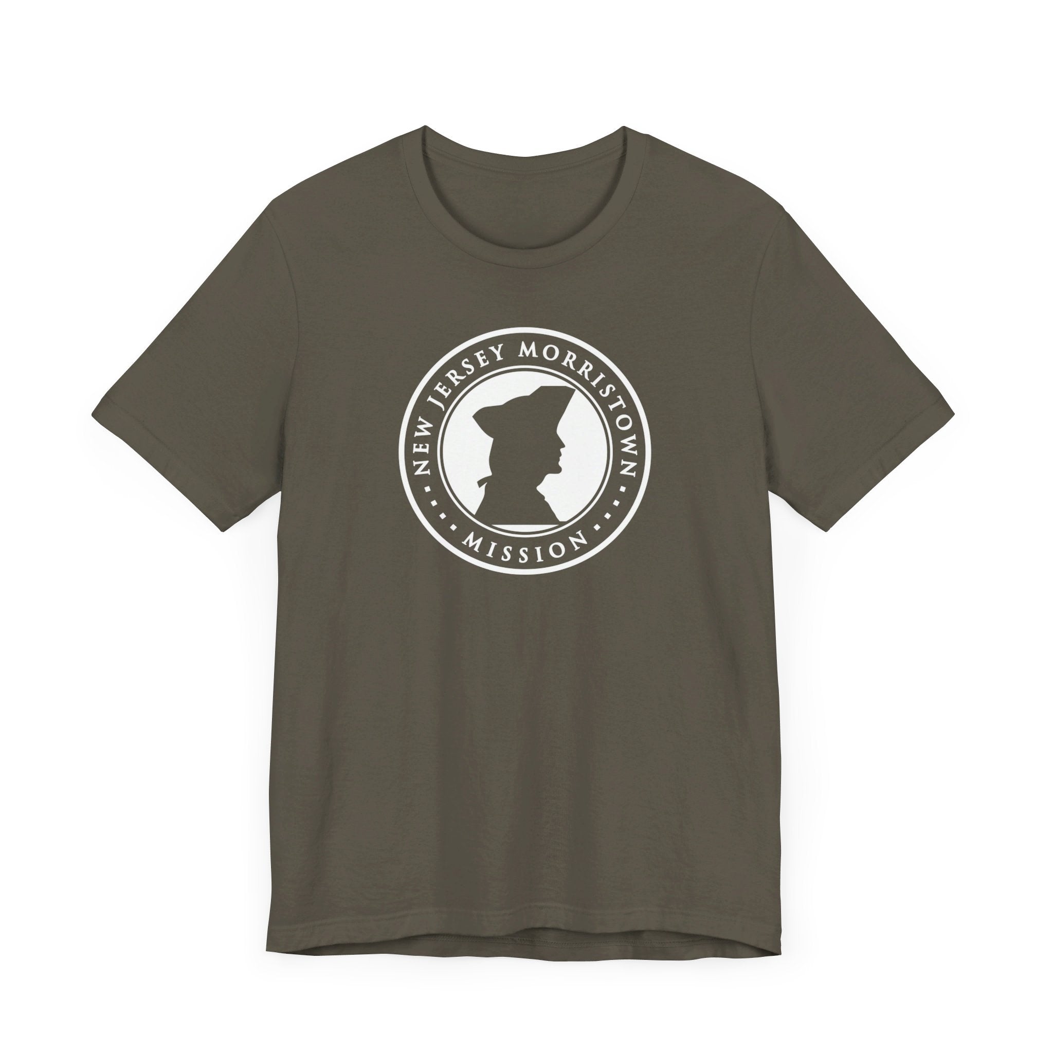New Jersey Morristown Mission Circular Monochrome Logo T-Shirt - Latter-Day Saint LDS Missionary Gift - Book of Mormon