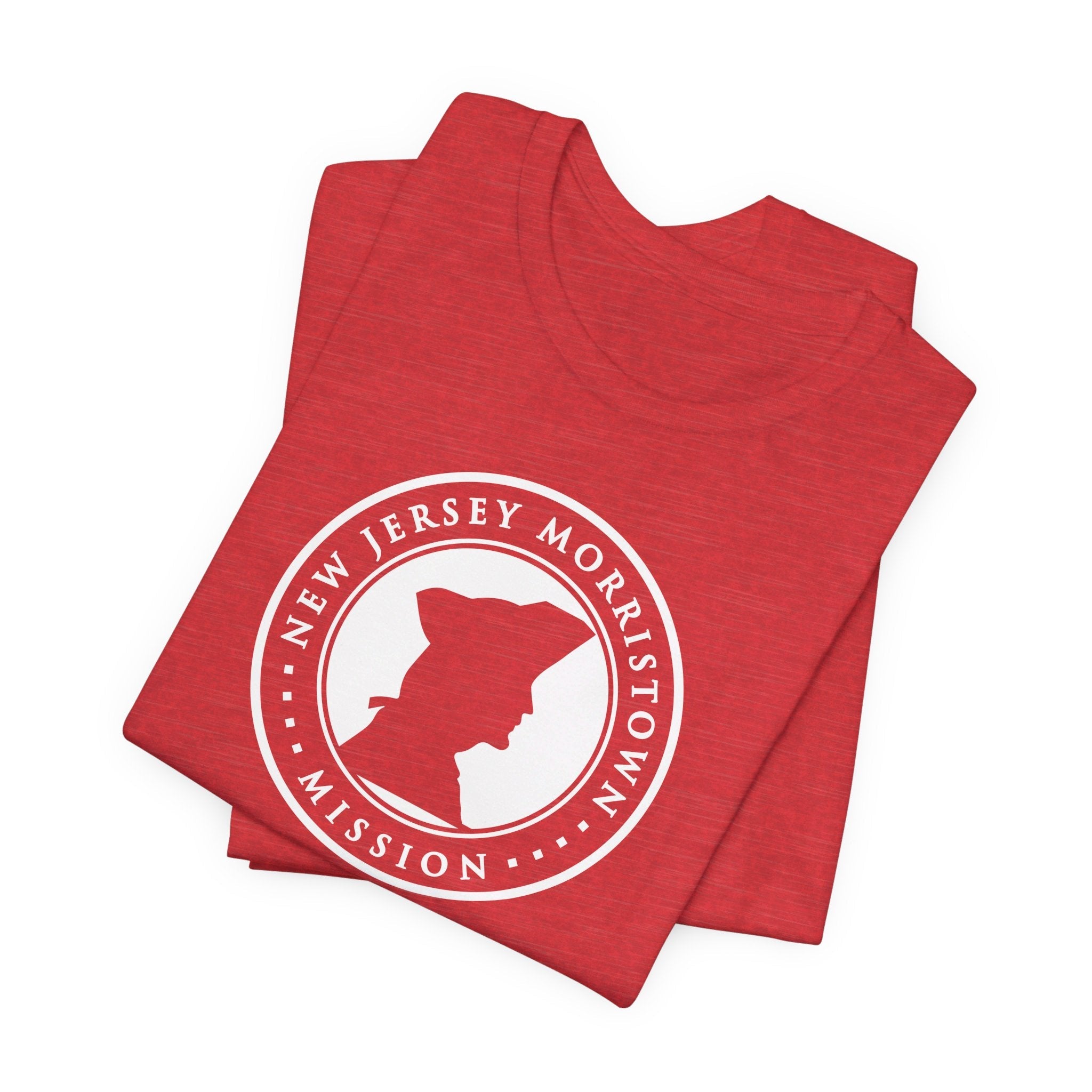 New Jersey Morristown Mission Circular Monochrome Logo T-Shirt - Latter-Day Saint LDS Missionary Gift - Book of Mormon