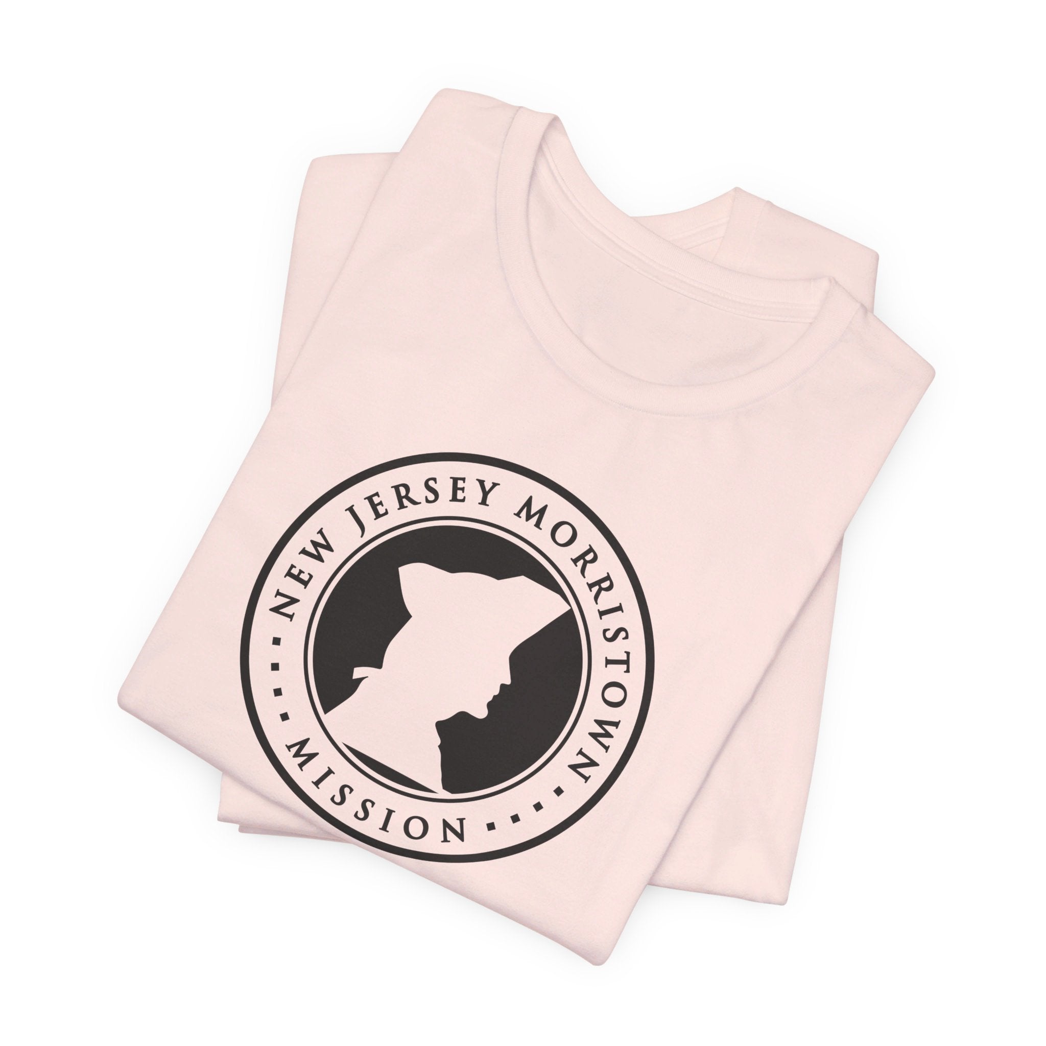 New Jersey Morristown Mission Circular Monochrome Logo T-Shirt - Latter-Day Saint LDS Missionary Gift - Book of Mormon