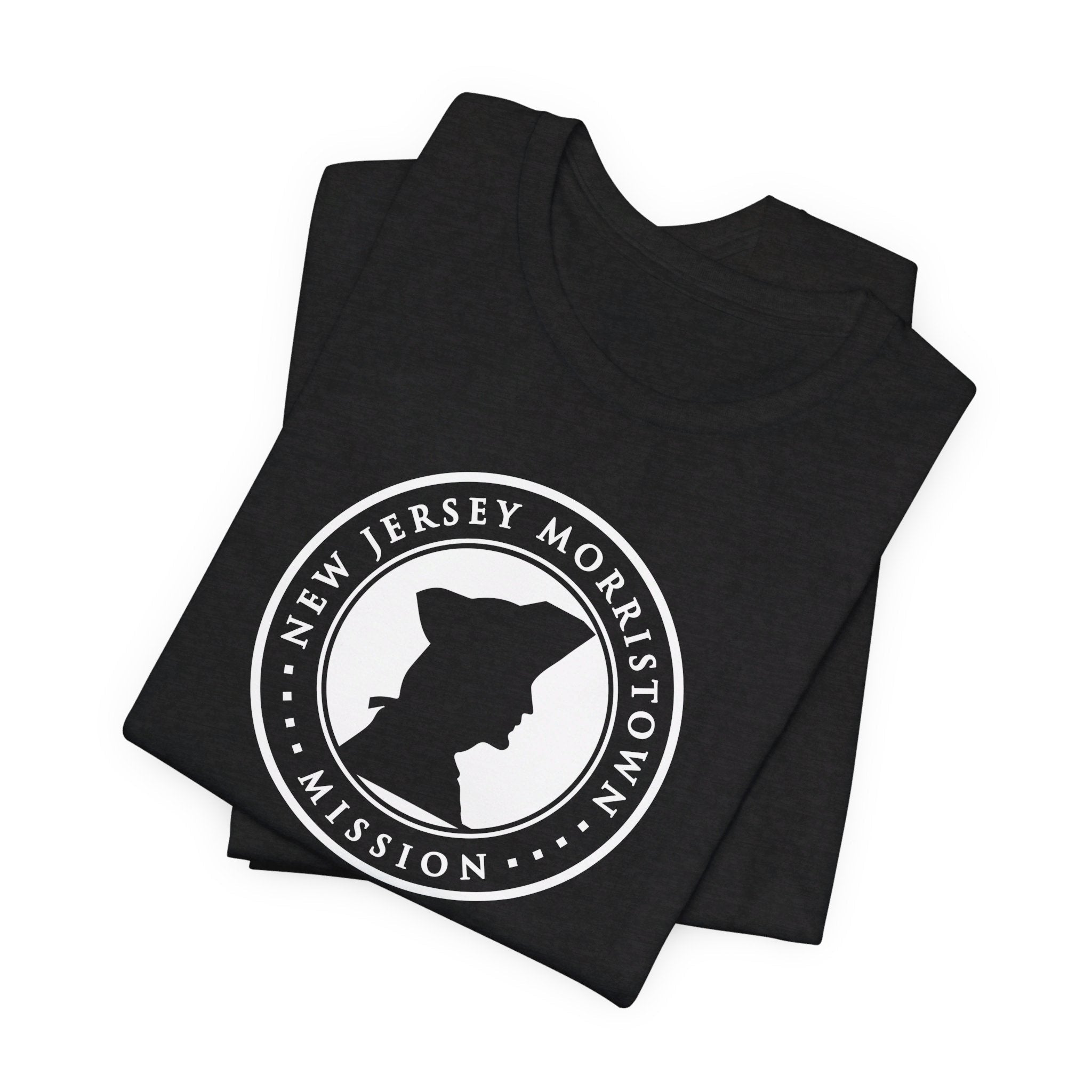 New Jersey Morristown Mission Circular Monochrome Logo T-Shirt - Latter-Day Saint LDS Missionary Gift - Book of Mormon