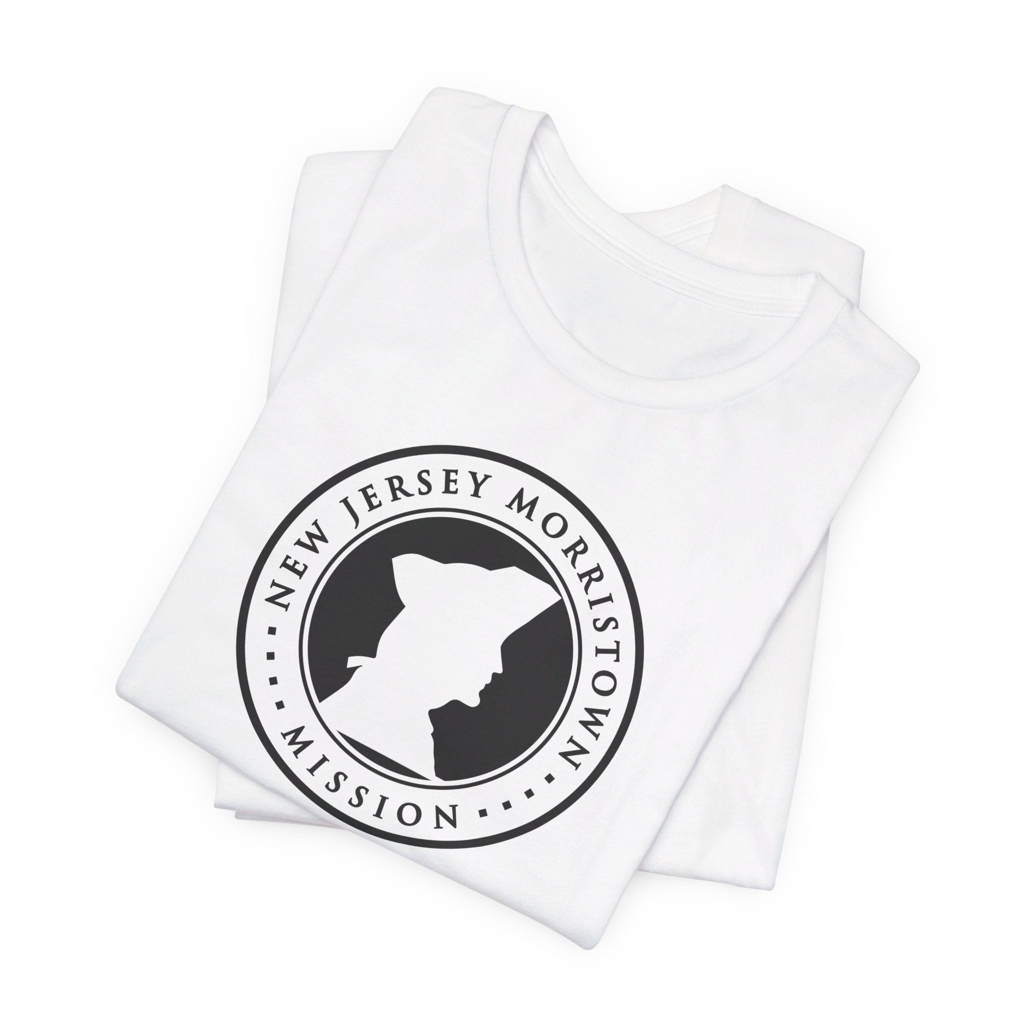 New Jersey Morristown Mission Circular Monochrome Logo T-Shirt - Latter-Day Saint LDS Missionary Gift - Book of Mormon