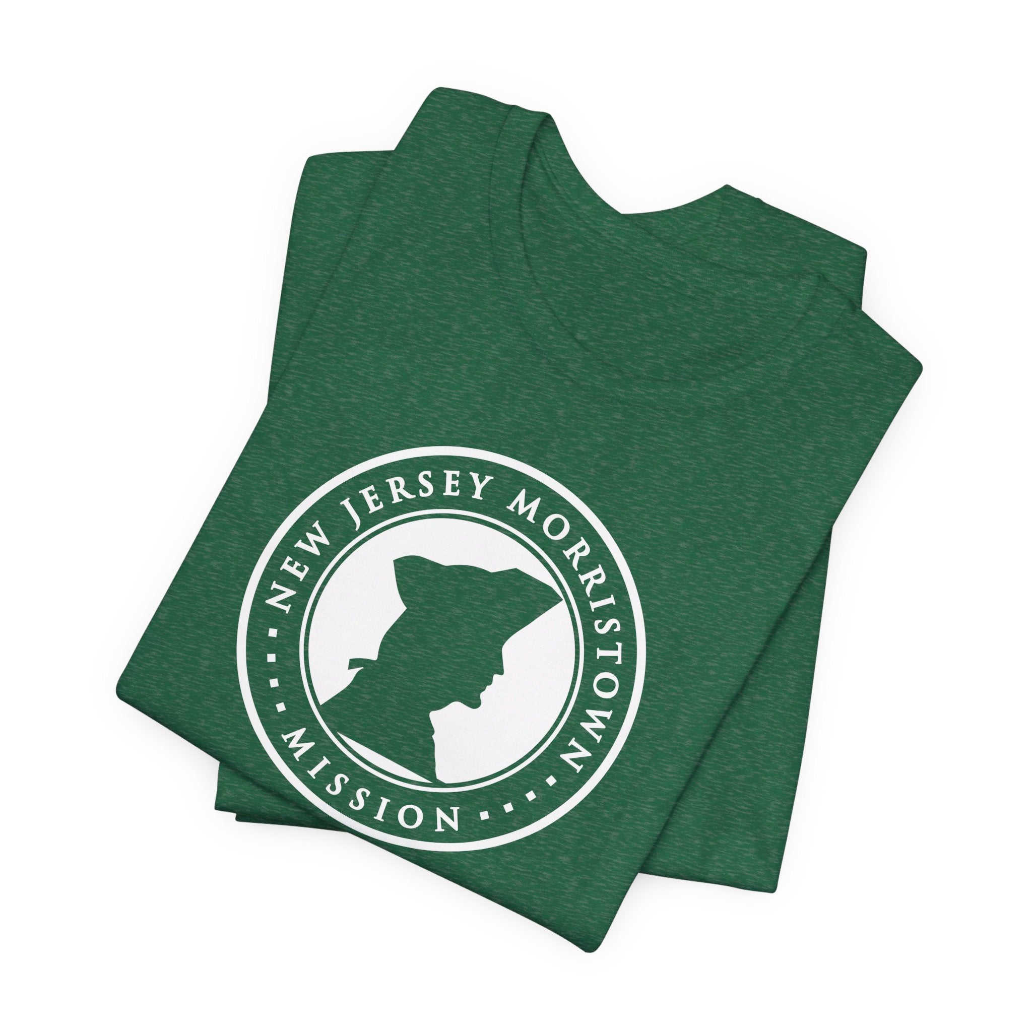 New Jersey Morristown Mission Circular Monochrome Logo T-Shirt - Latter-Day Saint LDS Missionary Gift - Book of Mormon
