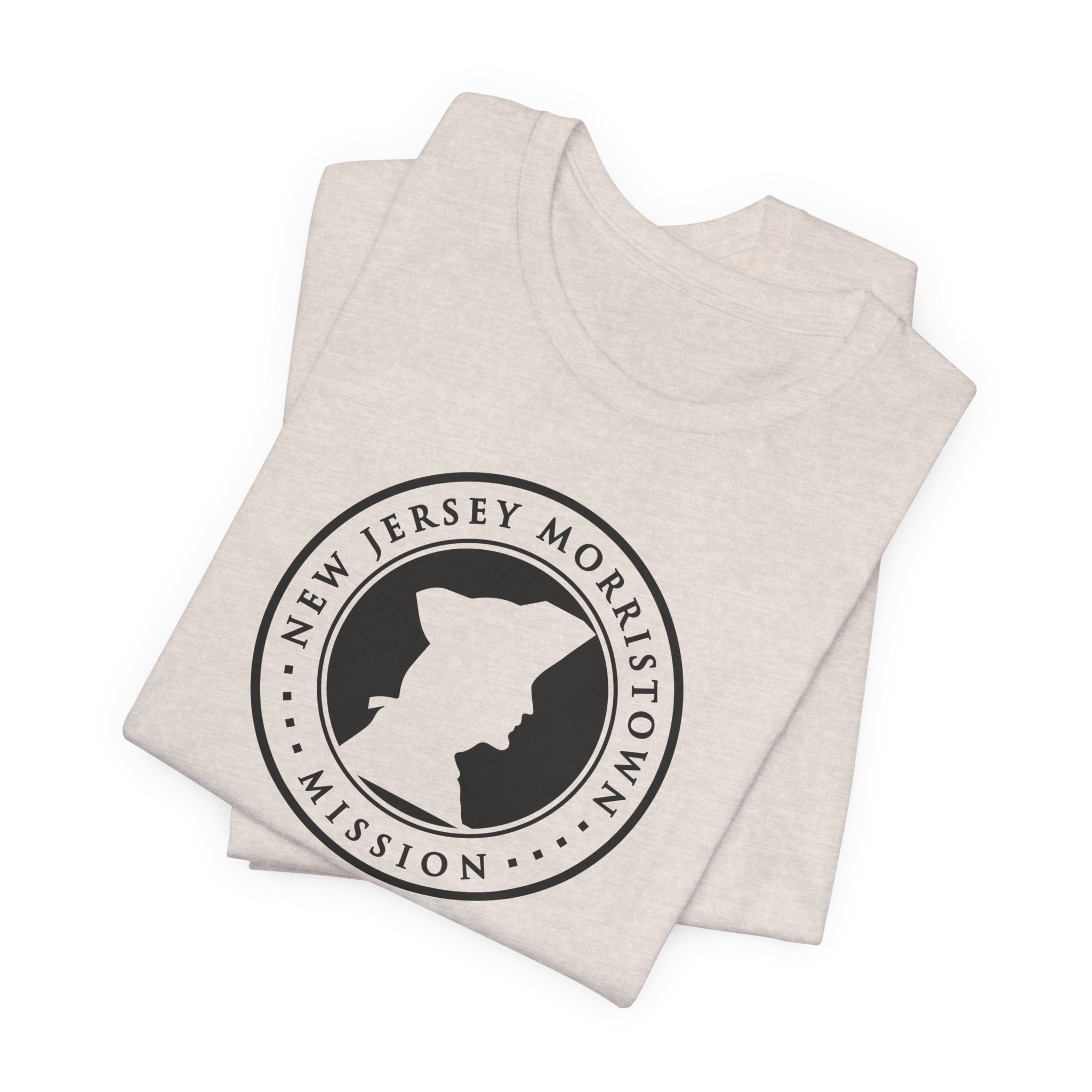 New Jersey Morristown Mission Circular Monochrome Logo T-Shirt - Latter-Day Saint LDS Missionary Gift - Book of Mormon