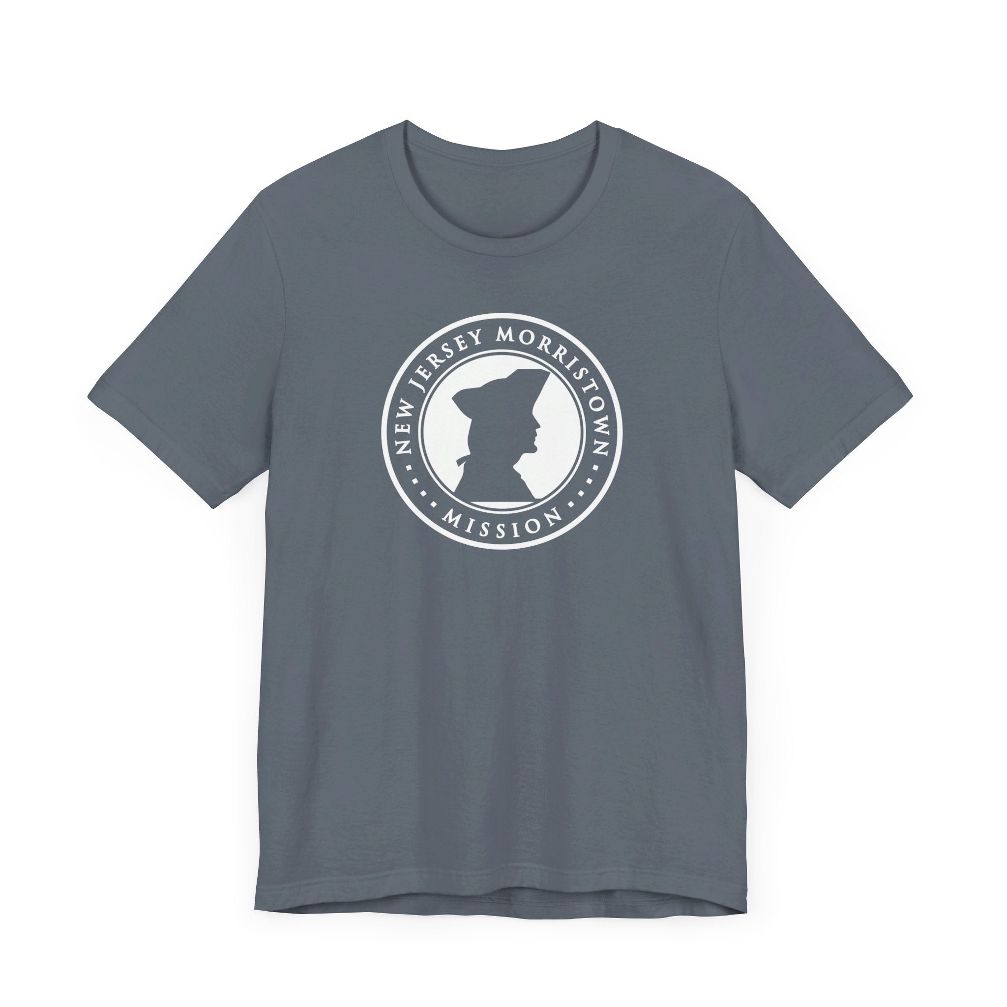New Jersey Morristown Mission Circular Monochrome Logo T-Shirt - Latter-Day Saint LDS Missionary Gift - Book of Mormon