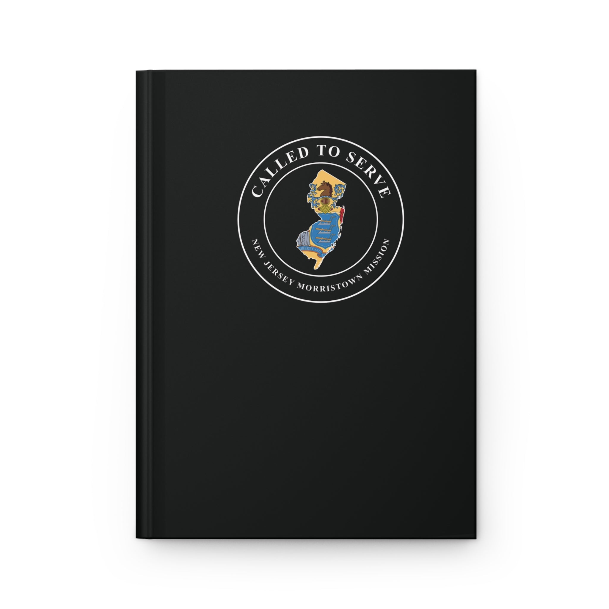 New Jersey Morristown Mission Flag Map Called to Serve Black Hardcover Journal Matte - Mission Wishlist - LDS Missionary Gift Store