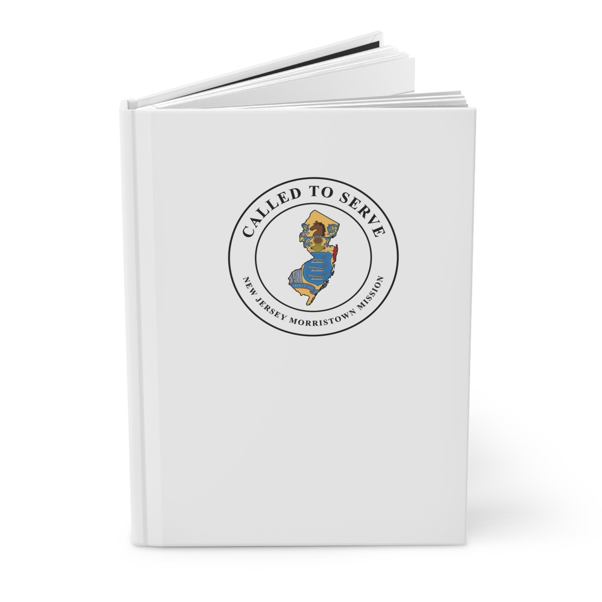 New Jersey Morristown Mission Flag Map Called to Serve White Hardcover Journal Matte - Mission Wishlist - LDS Missionary Gift Store