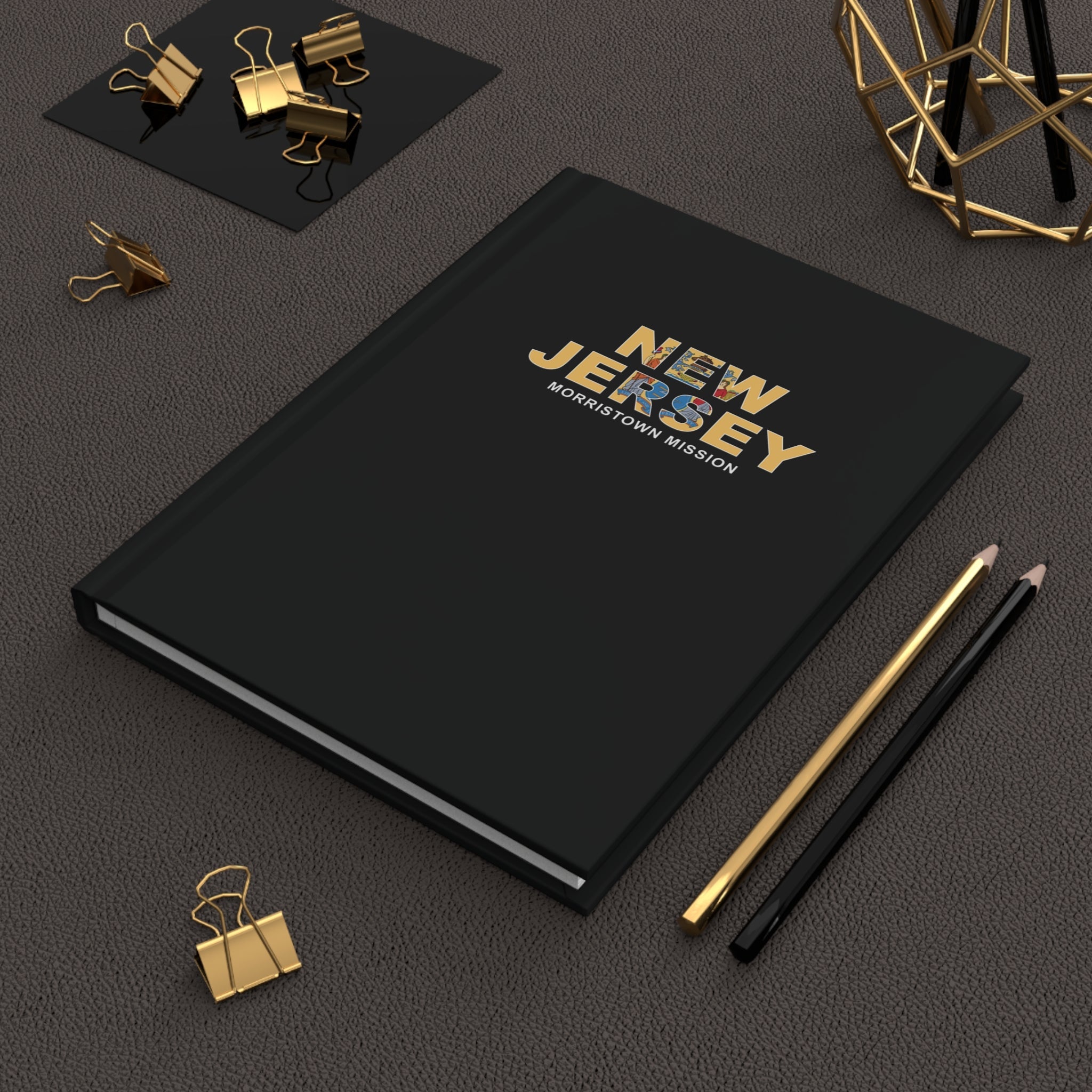New Jersey Morristown Mission Flag Title Black Hardcover Journal Matte - Mission Wishlist - LDS Missionary Gift Store