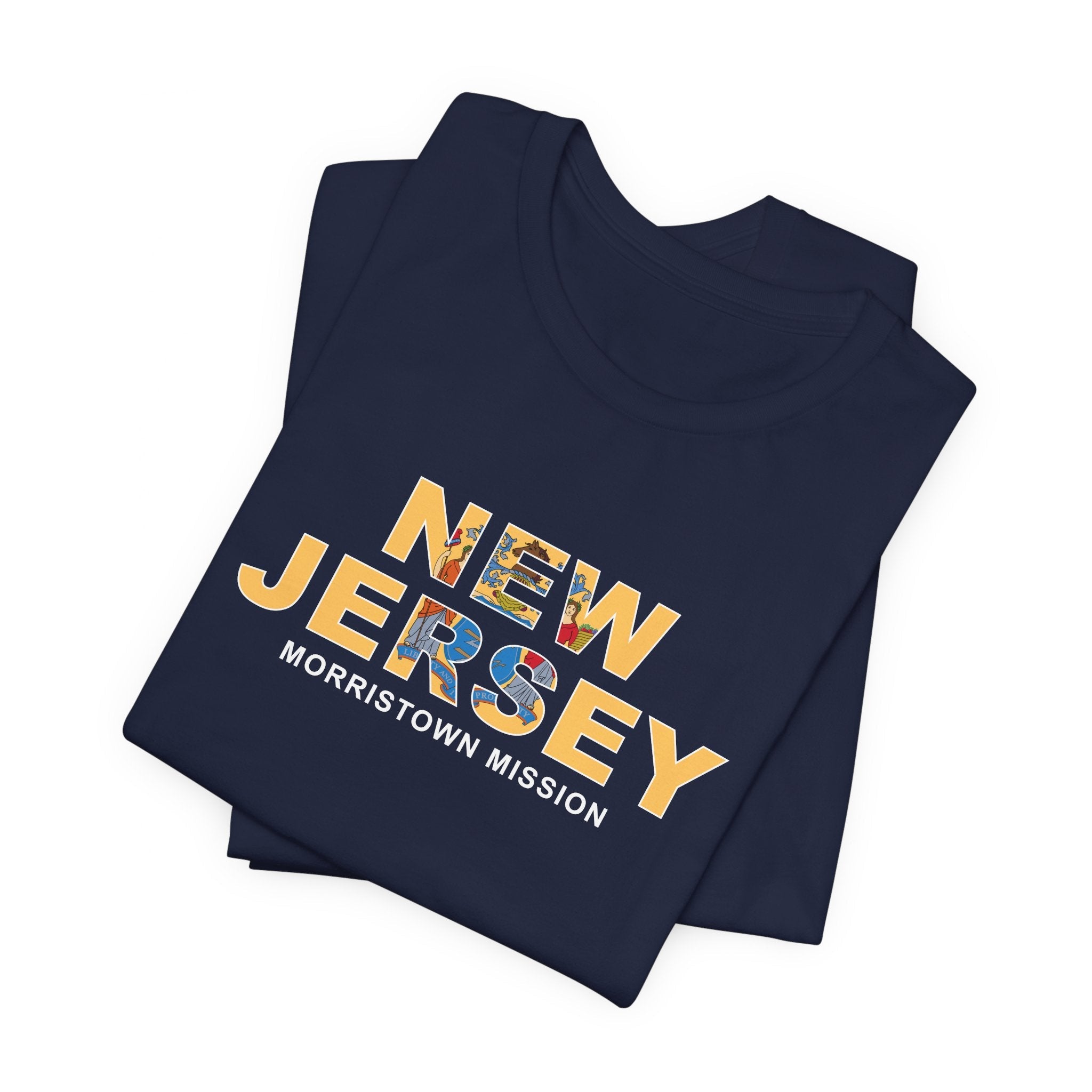 New Jersey Morristown Mission Flag Title T-shirt - Mission Wishlist - LDS Missionary Gift Store