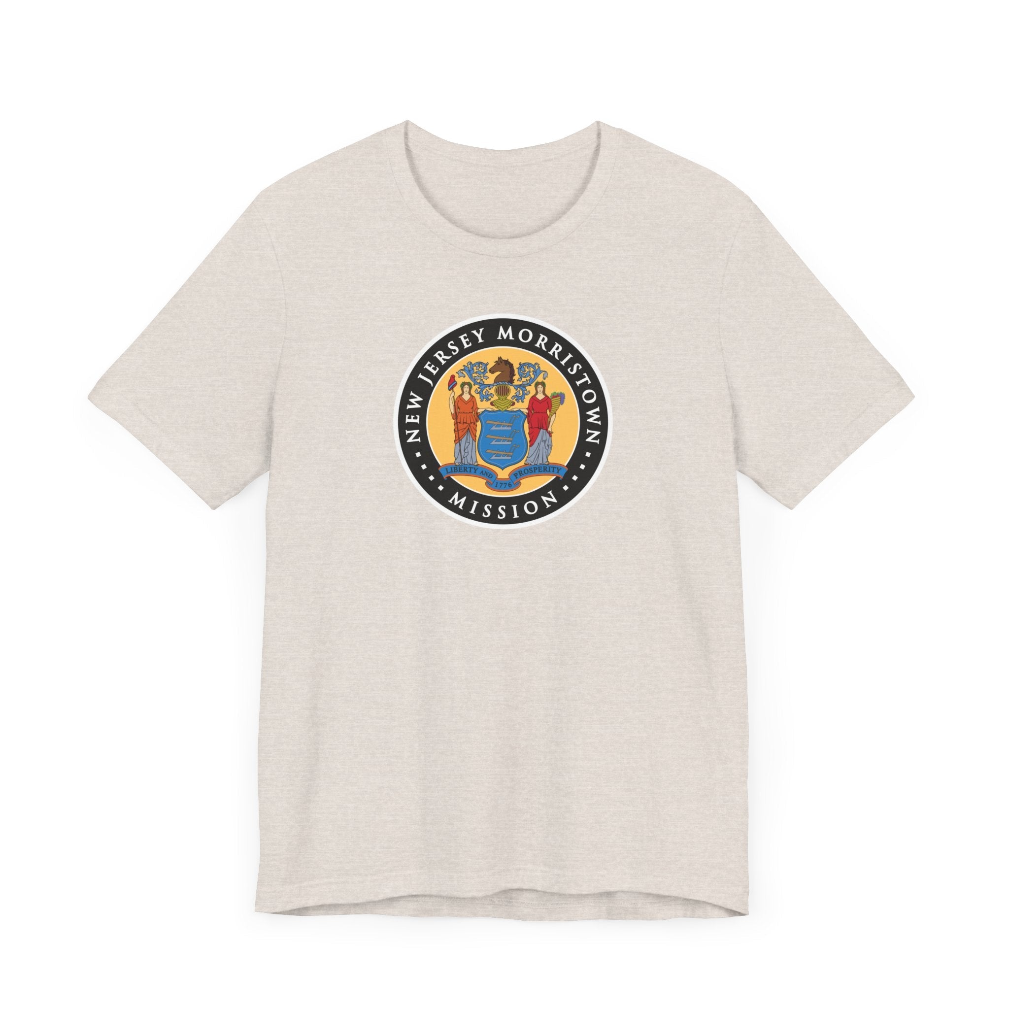 New Jersey Morristown Mission State Flag Logo (Black Border) T-shirt - Latter-Day Saint LDS Missionary Gift - Book of Mormon