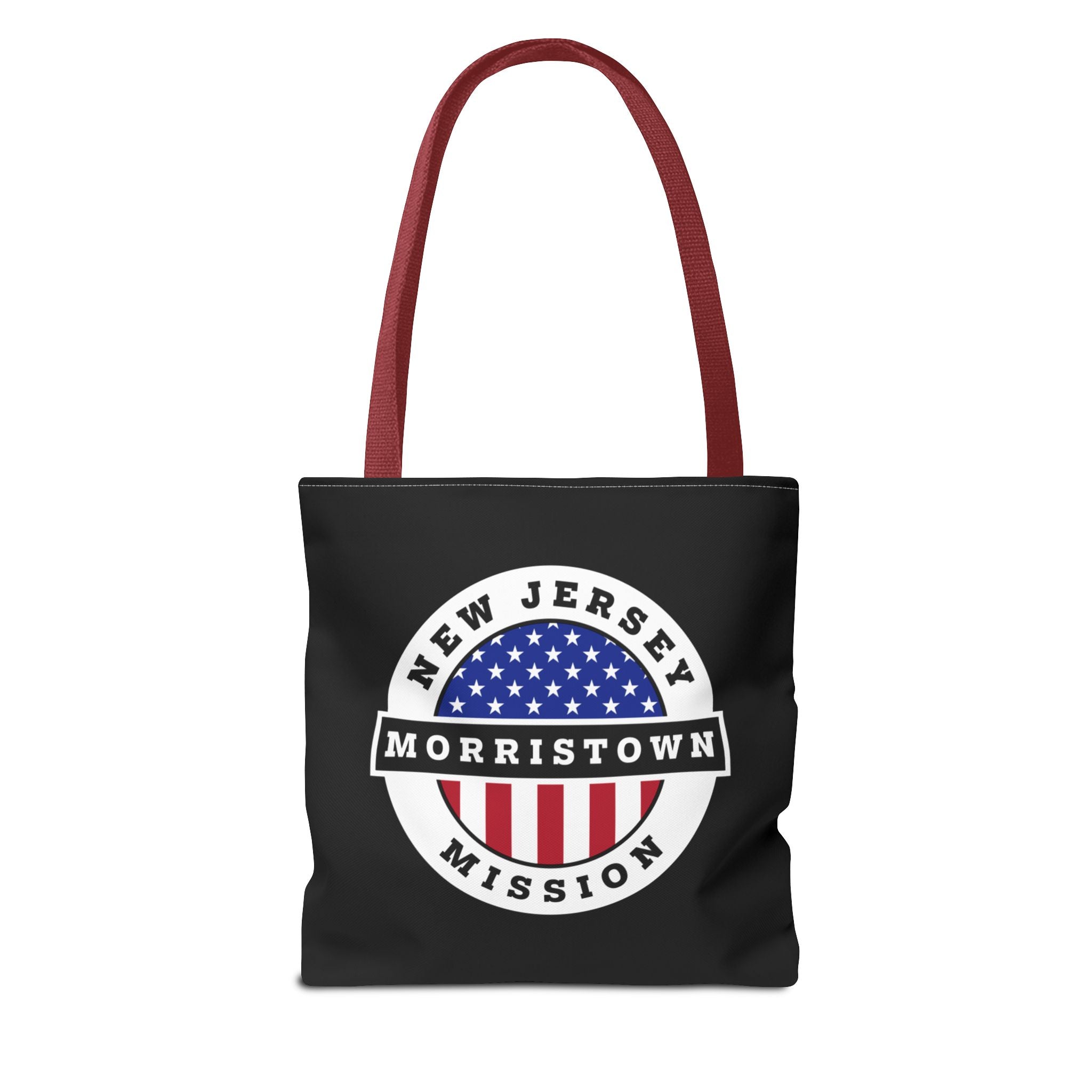 New Jersey Morristown Mission USA Flag Logo Tote Bag Black - Mission Wishlist - LDS Missionary Gift Store