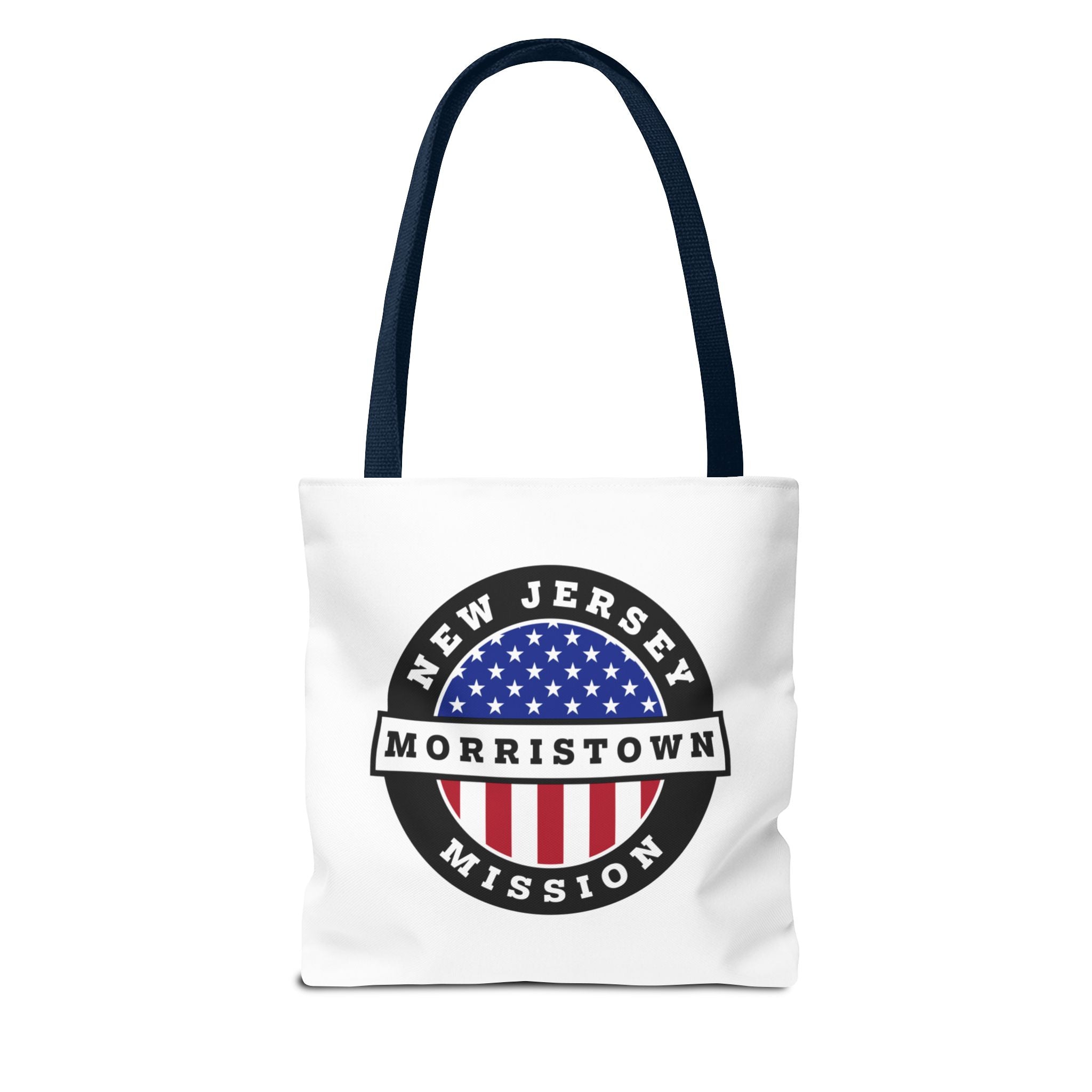 New Jersey Morristown Mission USA Flag Logo Tote Bag White - Mission Wishlist - LDS Missionary Gift Store
