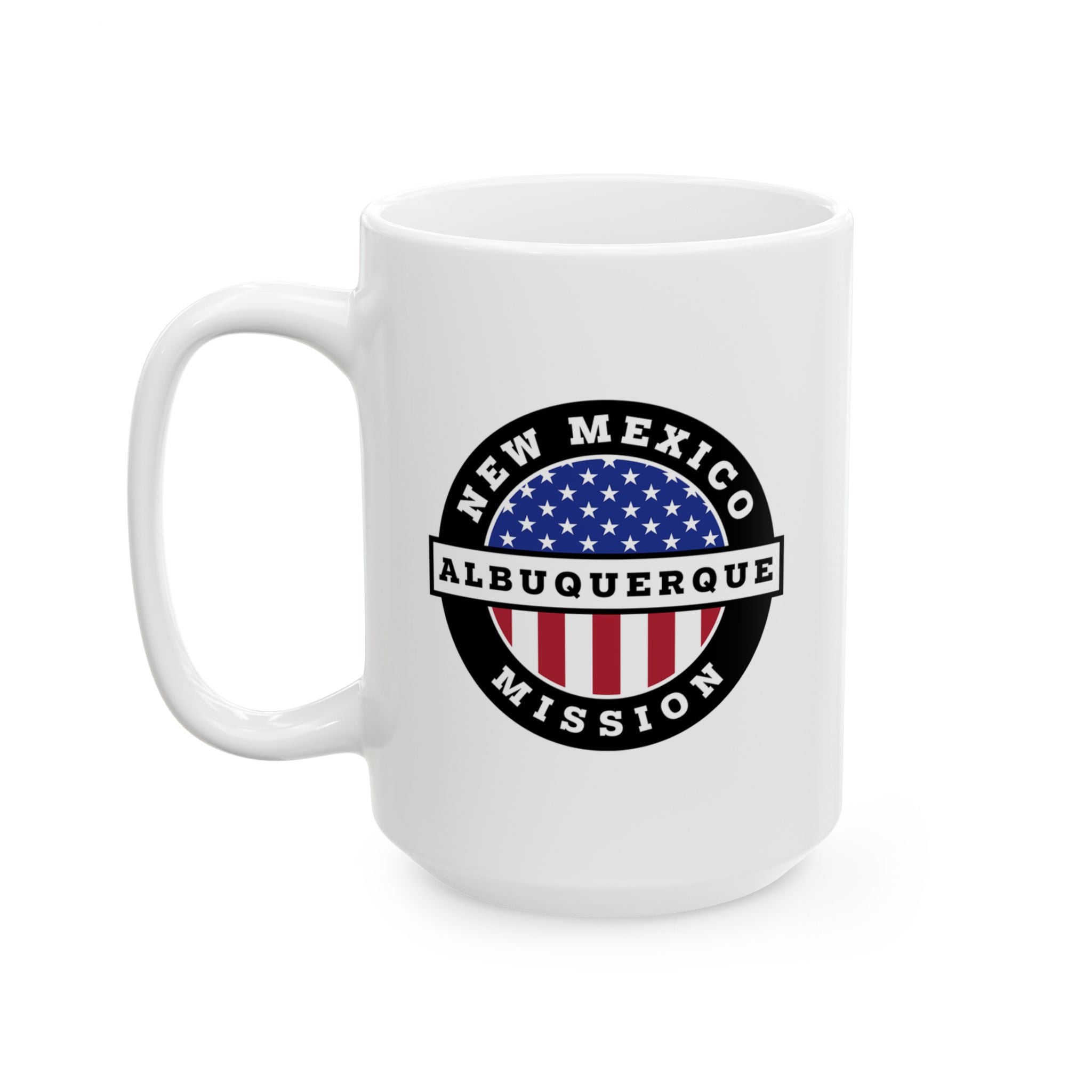 New Mexico Albuquerque Mission Circular Flag White Ceramic Mug - Mission Wishlist - LDS Missionary Gift Store