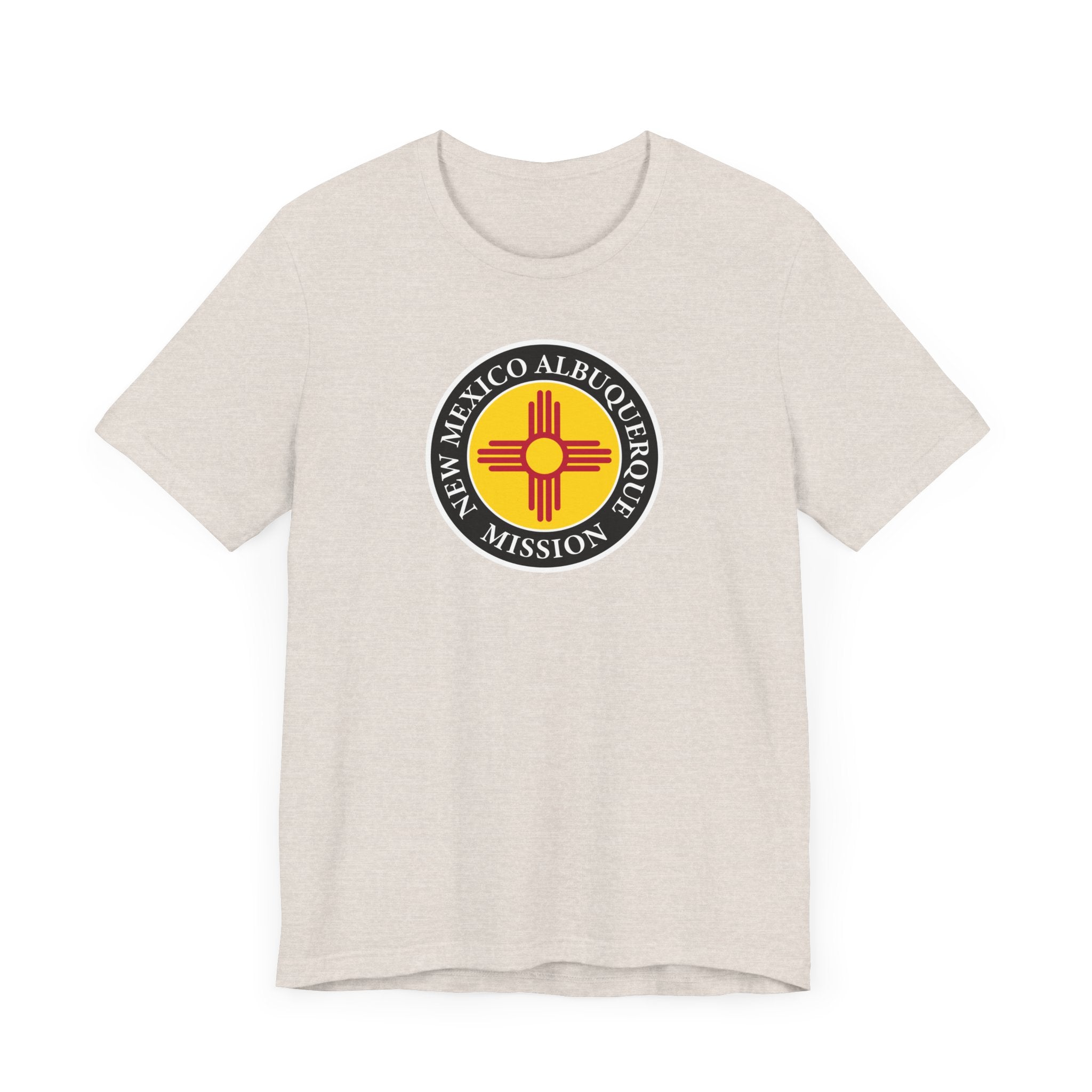 New Mexico Albuquerque Mission State Flag Logo (Black Border) T-shirt - Mission Wishlist - LDS Missionary Gift Store