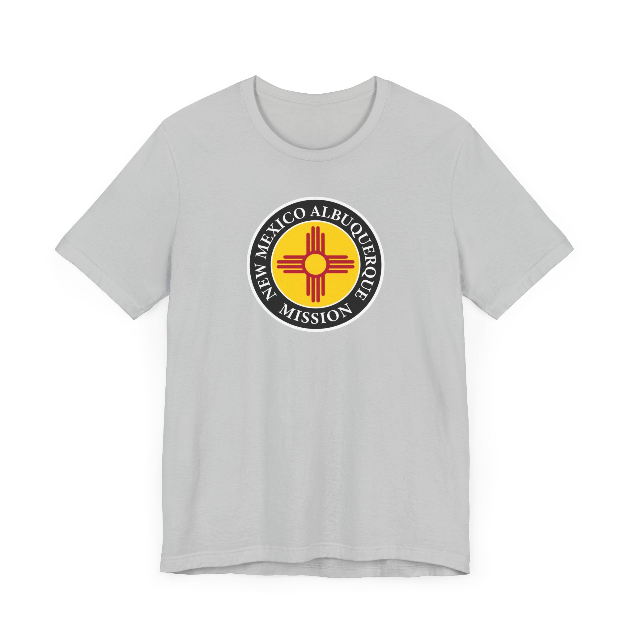 New Mexico Albuquerque Mission State Flag Logo (Black Border) T-shirt - Mission Wishlist - LDS Missionary Gift Store