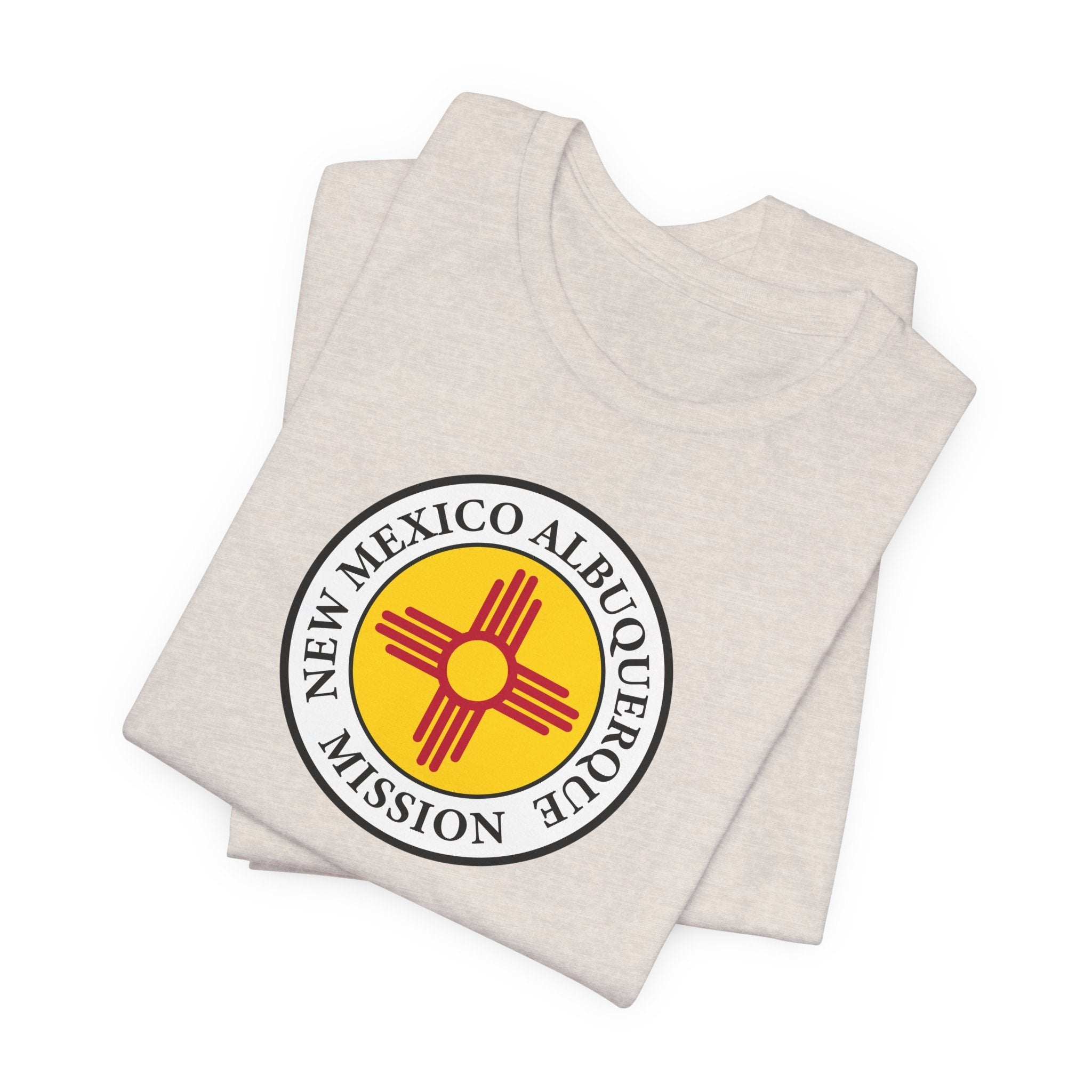New Mexico Albuquerque Mission State Flag Logo (White Border) T-shirt - Mission Wishlist - LDS Missionary Gift Store