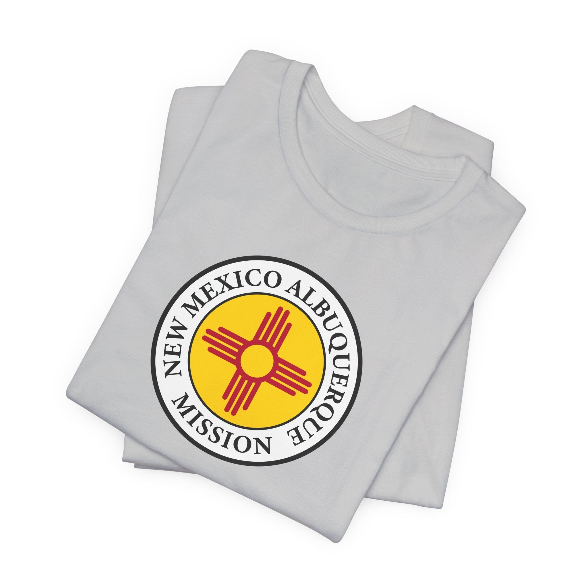New Mexico Albuquerque Mission State Flag Logo (White Border) T-shirt - Mission Wishlist - LDS Missionary Gift Store