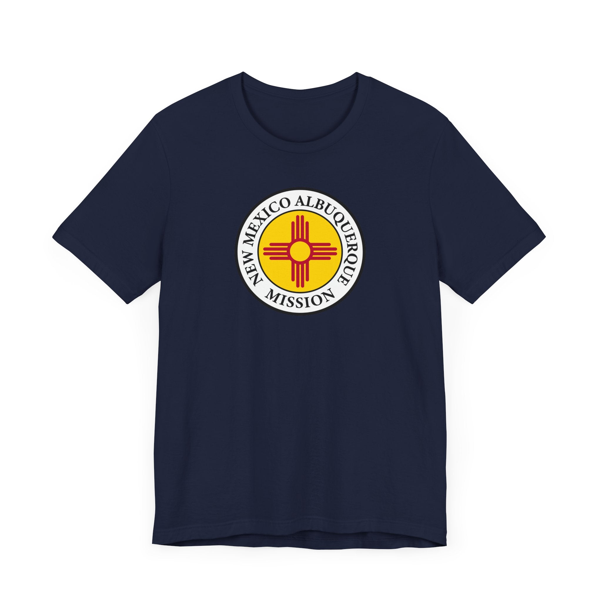 New Mexico Albuquerque Mission State Flag Logo (White Border) T-shirt - Mission Wishlist - LDS Missionary Gift Store