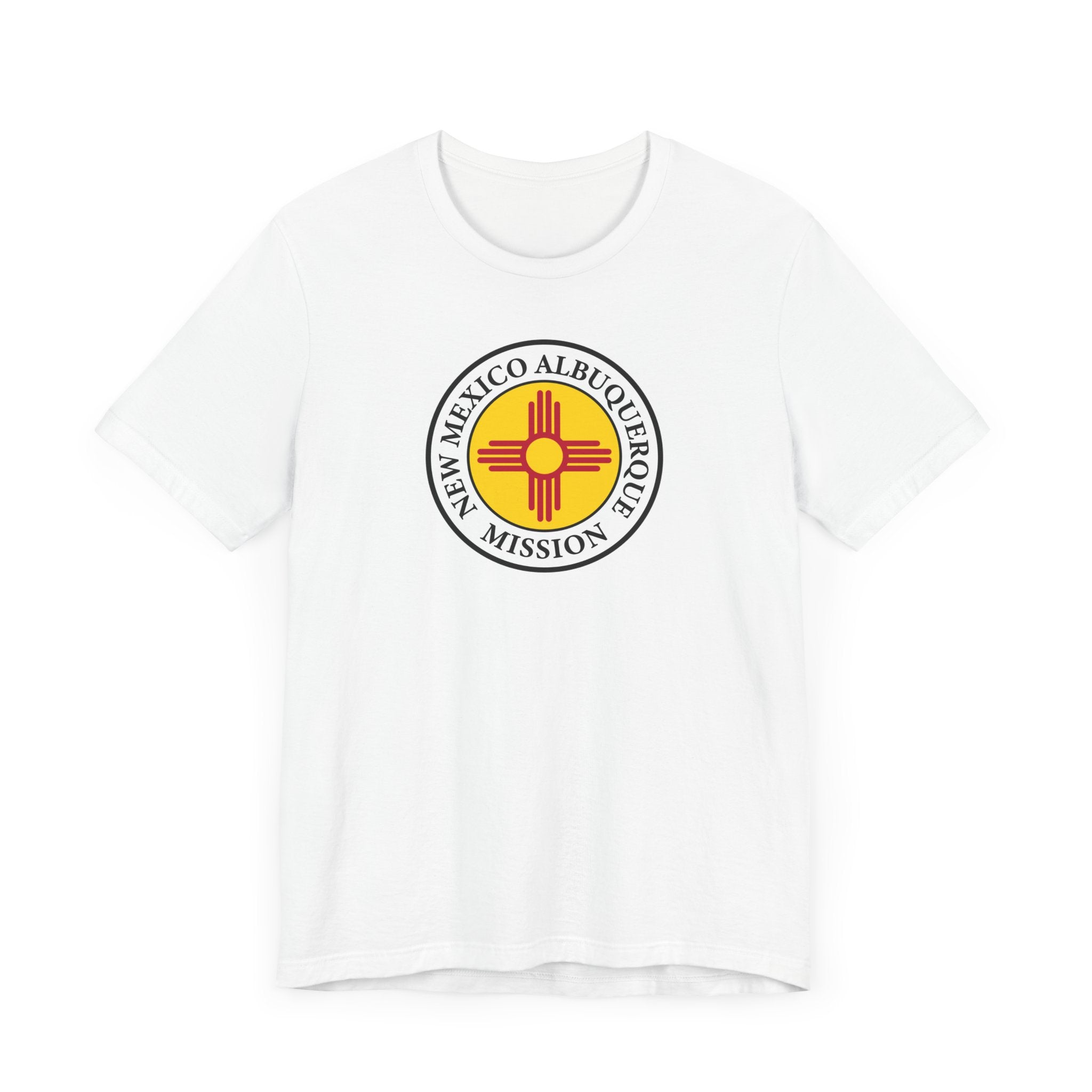 New Mexico Albuquerque Mission State Flag Logo (White Border) T-shirt - Mission Wishlist - LDS Missionary Gift Store