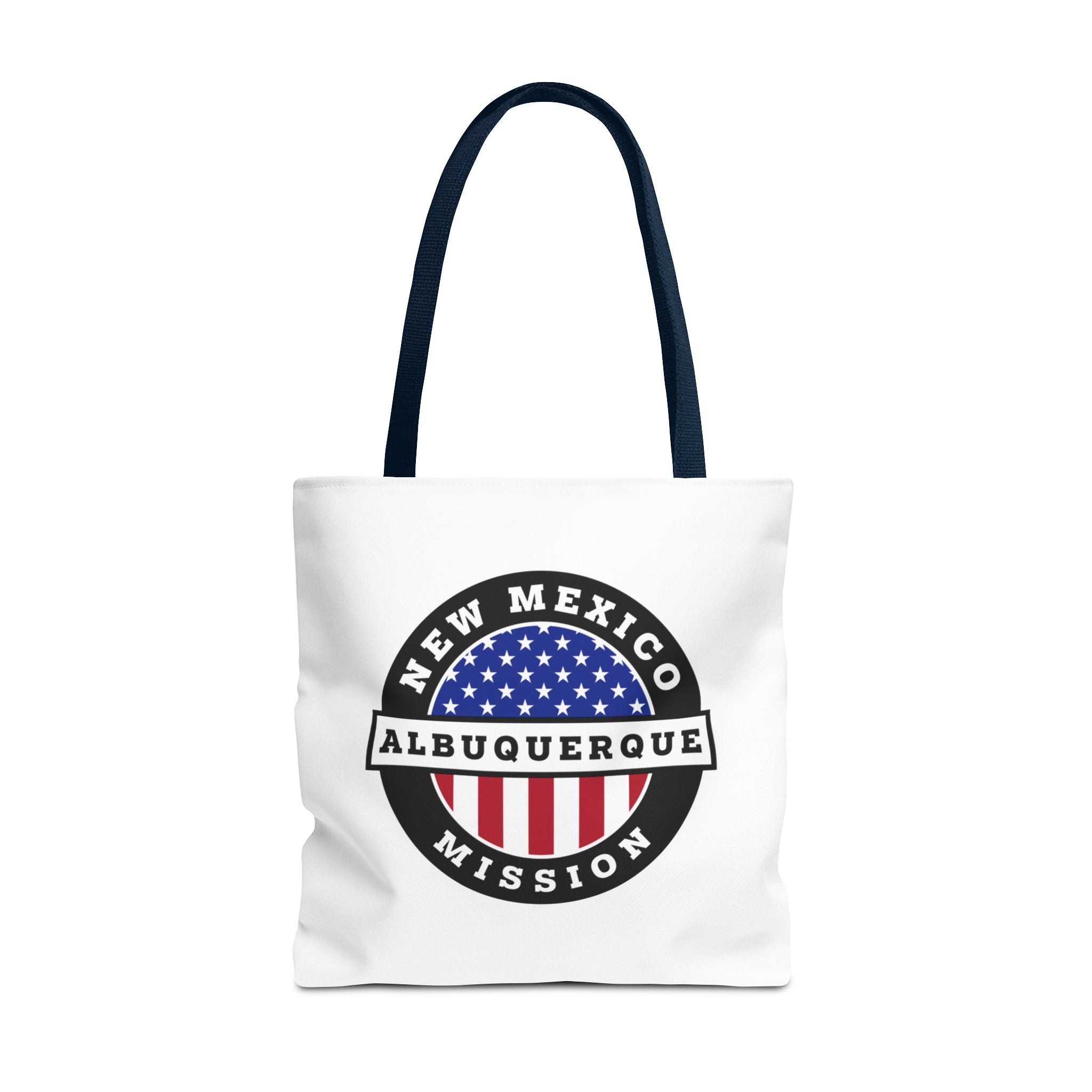 New Mexico Albuquerque Mission USA Flag Logo Tote Bag White - Mission Wishlist - LDS Missionary Gift Store