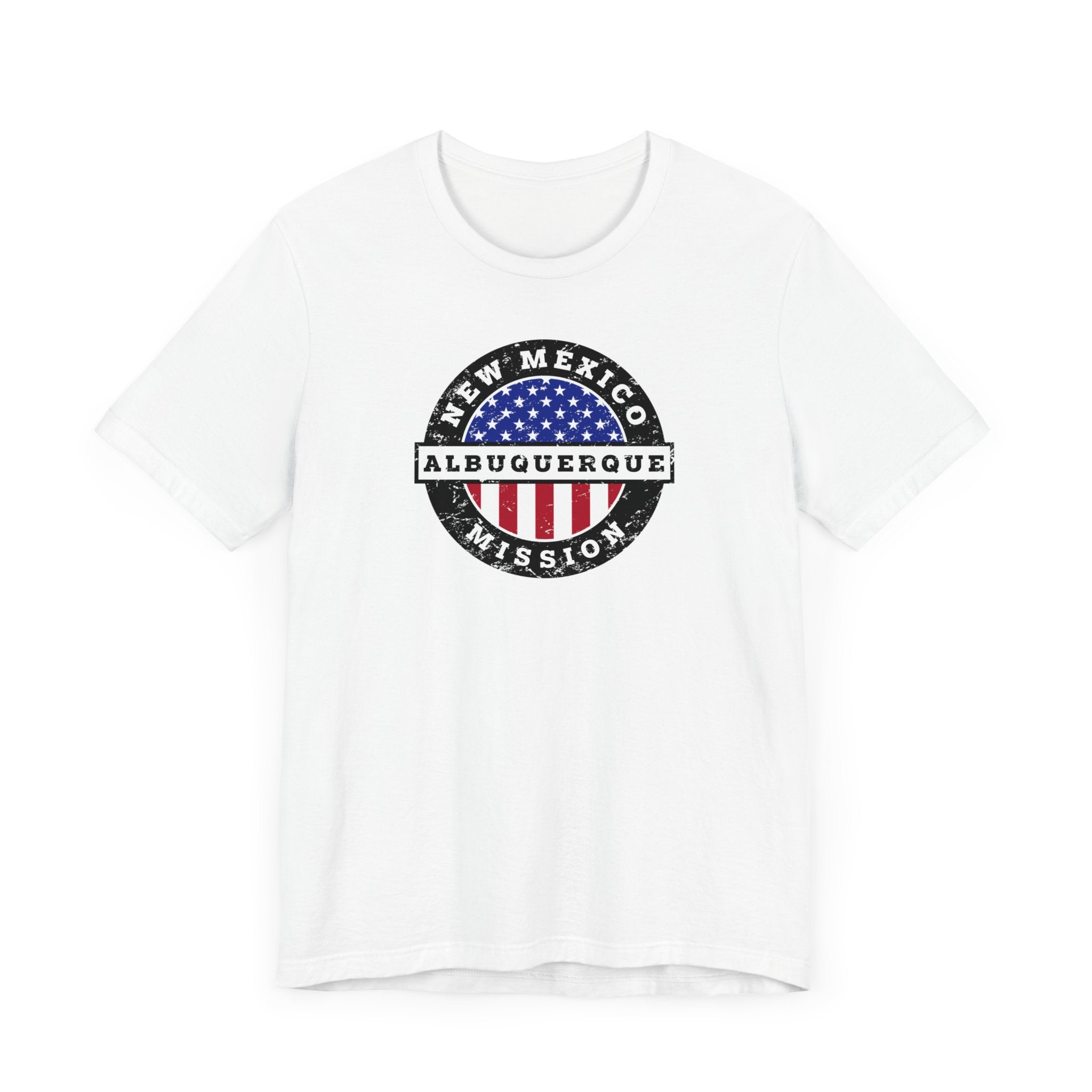 New Mexico Albuquerque Mission Vintage Circular USA Flag T-Shirt - Mission Wishlist - LDS Missionary Gift Store