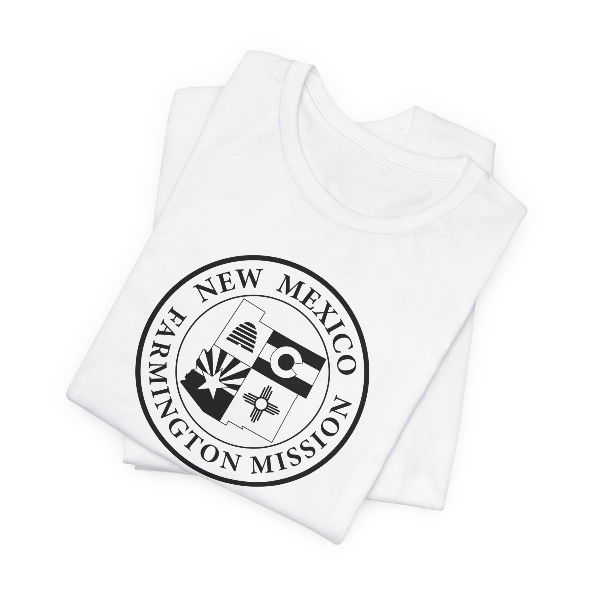 New Mexico Farmington Mission Circular Monochrome Logo T-Shirt - Mission Wishlist - LDS Missionary Gift Store